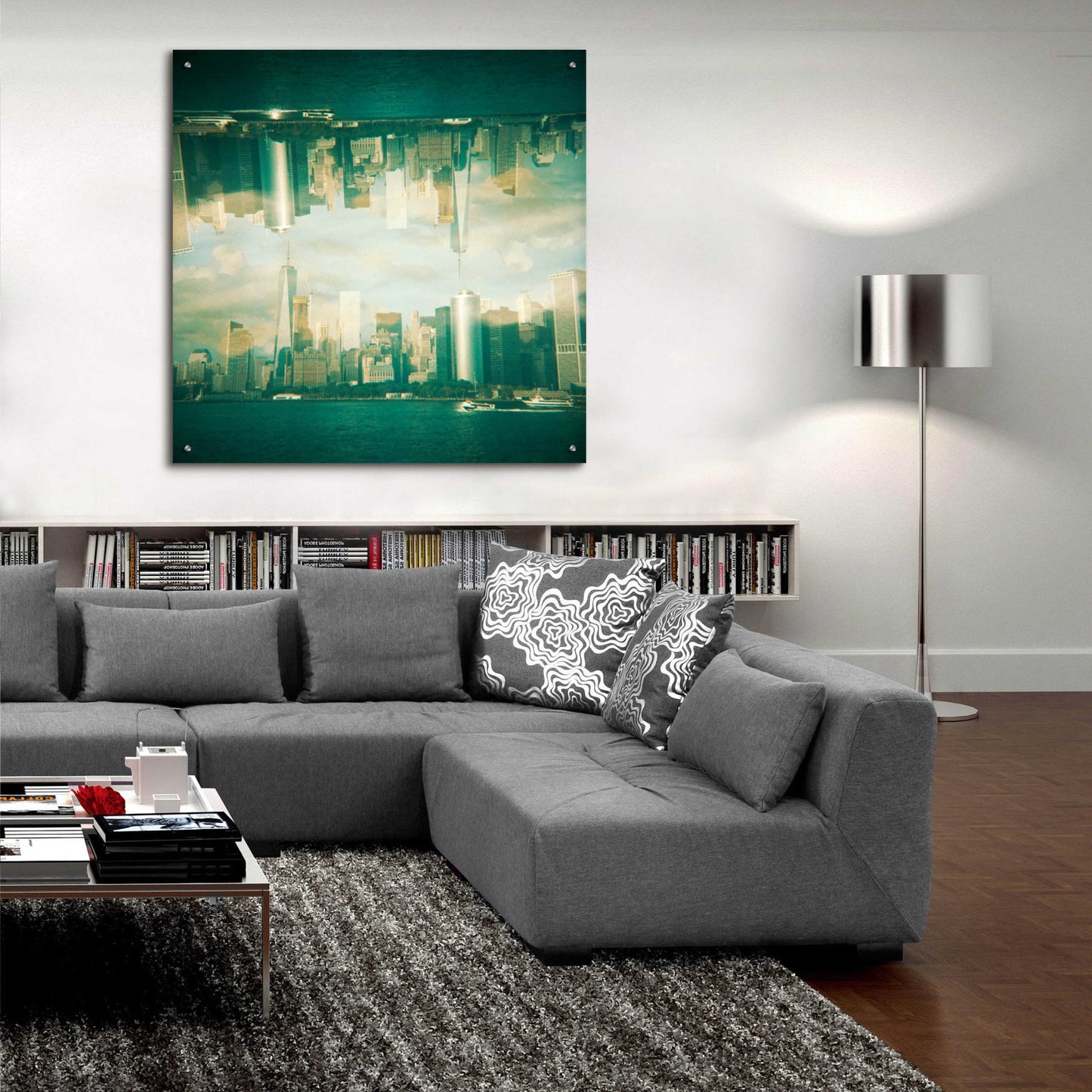 Epic Art ' New York Squared 9' by Robin Vandenabeele, Acrylic Glass Wall Art,36x36