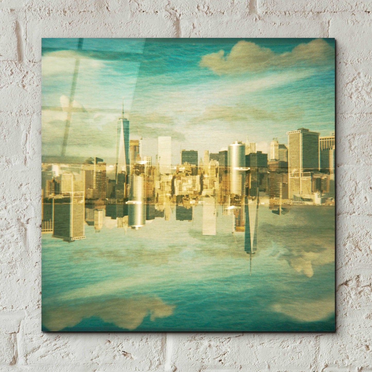 Epic Art ' New York Squared 6' by Robin Vandenabeele, Acrylic Glass Wall Art,12x12