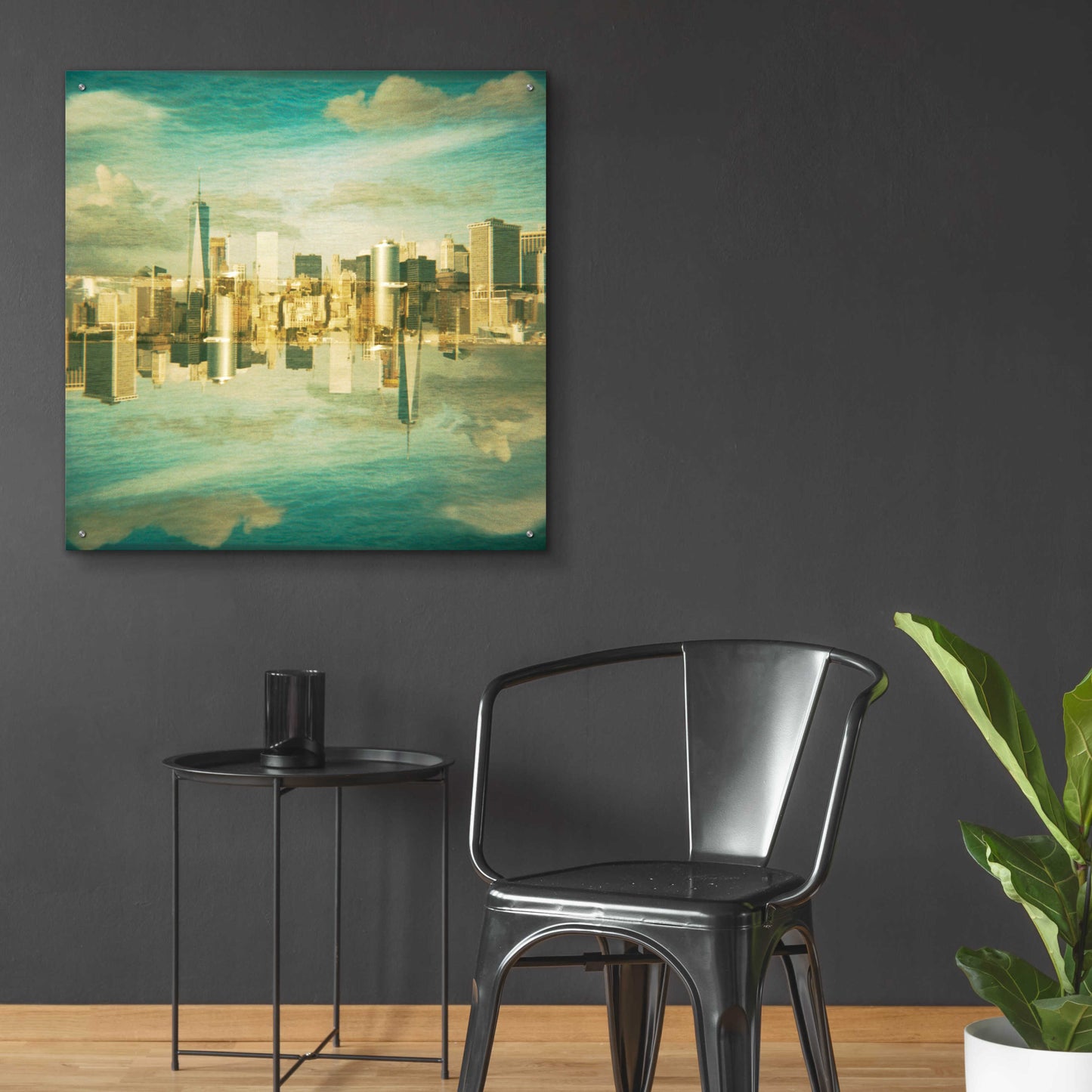 Epic Art ' New York Squared 6' by Robin Vandenabeele, Acrylic Glass Wall Art,36x36