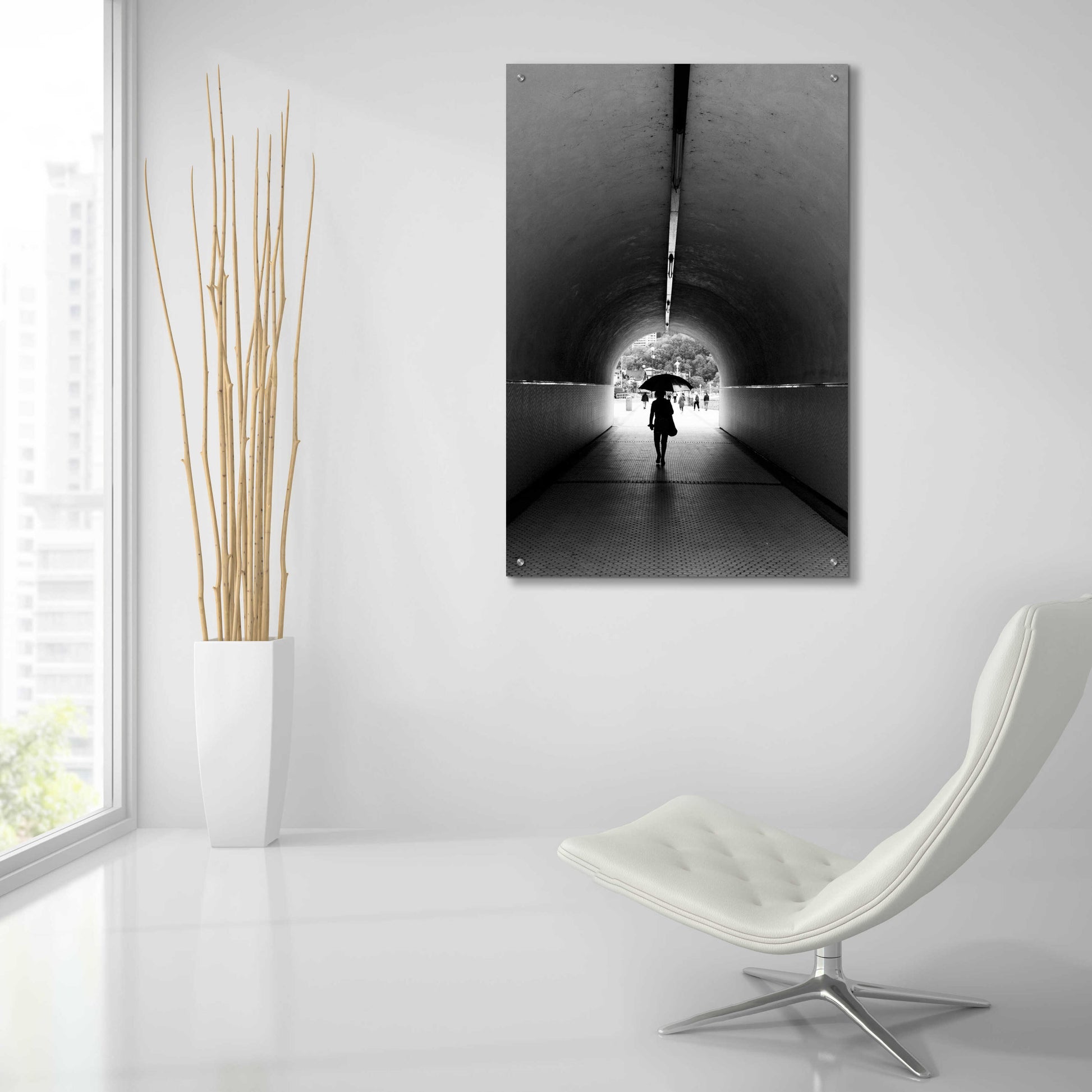 Epic Art ' Lady With Umbrella' by Robin Vandenabeele, Acrylic Glass Wall Art,24x36