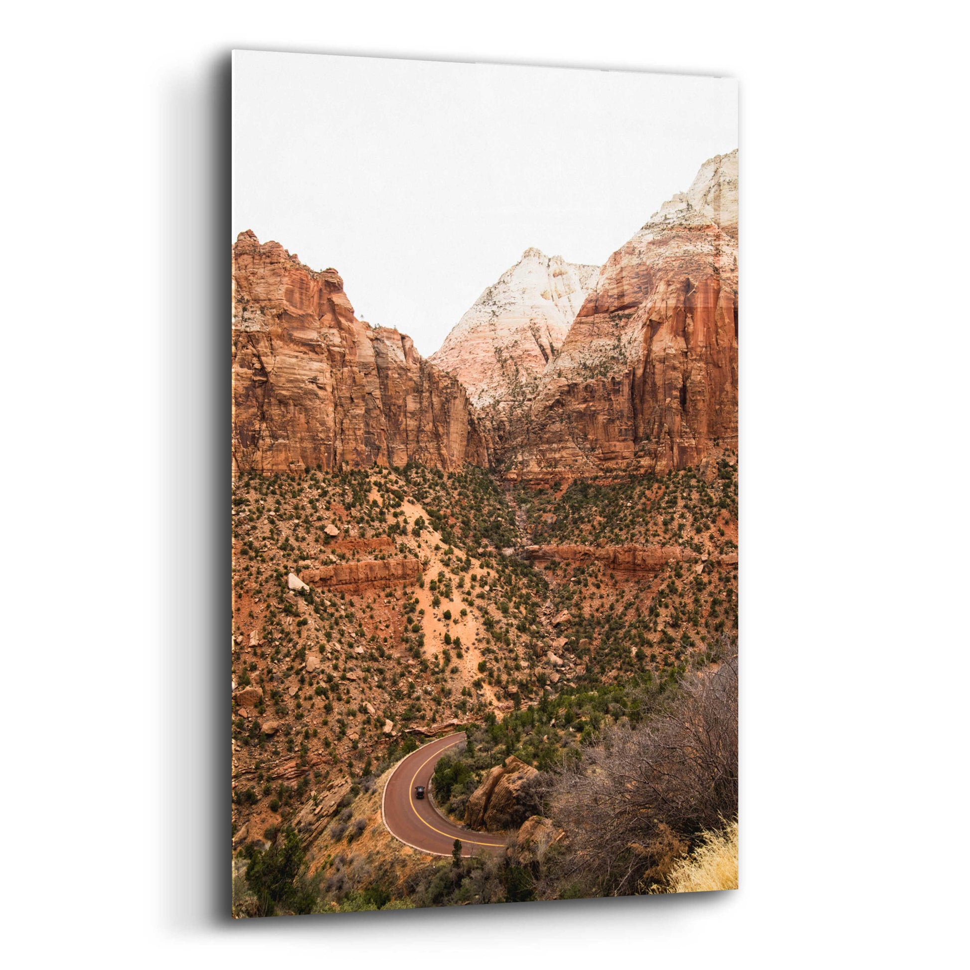Epic Art ' Car In Zion National Park' by Robin Vandenabeele, Acrylic Glass Wall Art,12x16