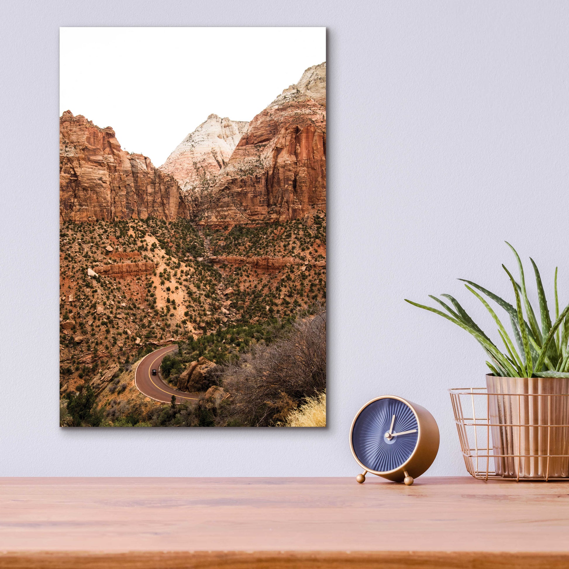 Epic Art ' Car In Zion National Park' by Robin Vandenabeele, Acrylic Glass Wall Art,12x16