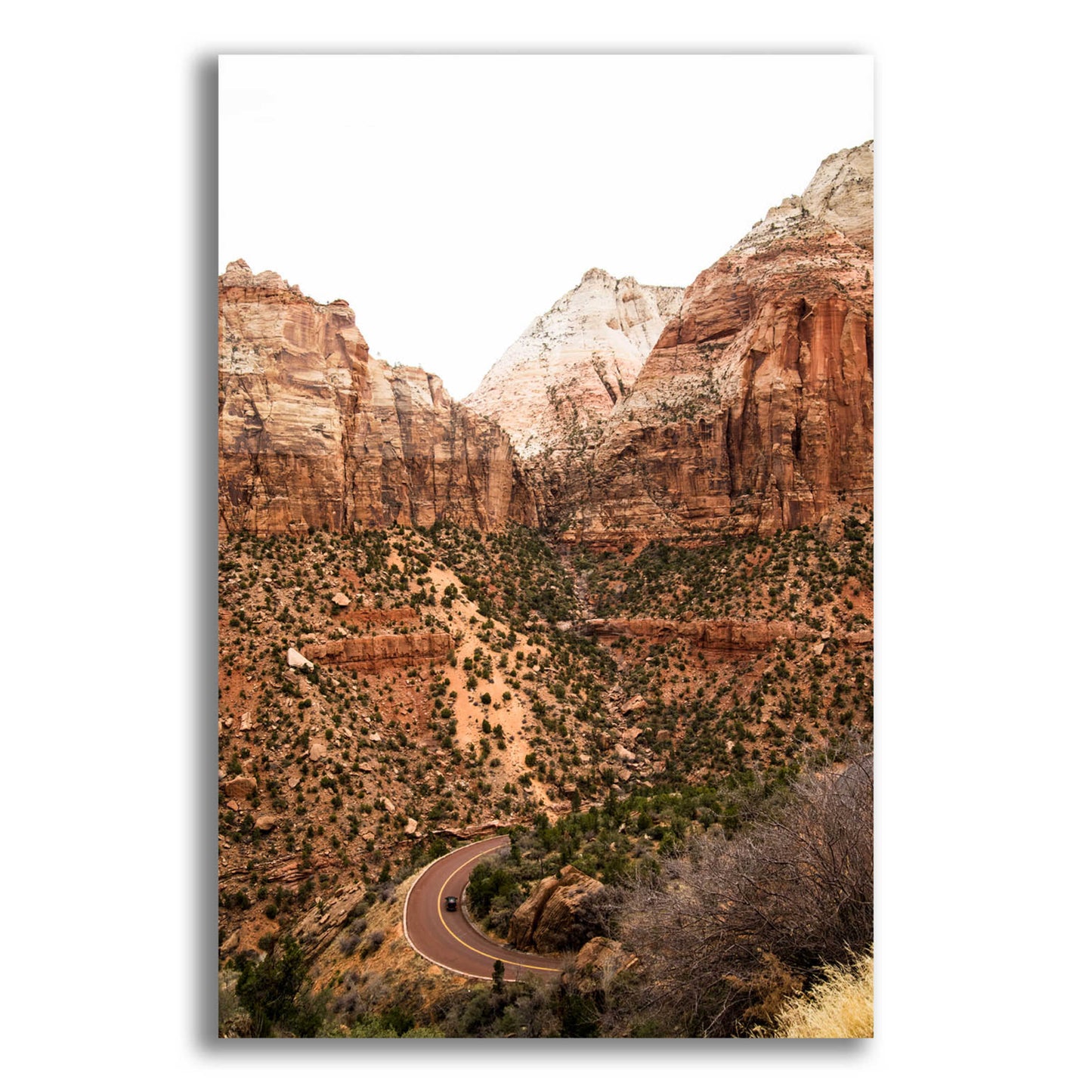 Epic Art ' Car In Zion National Park' by Robin Vandenabeele, Acrylic Glass Wall Art,16x24