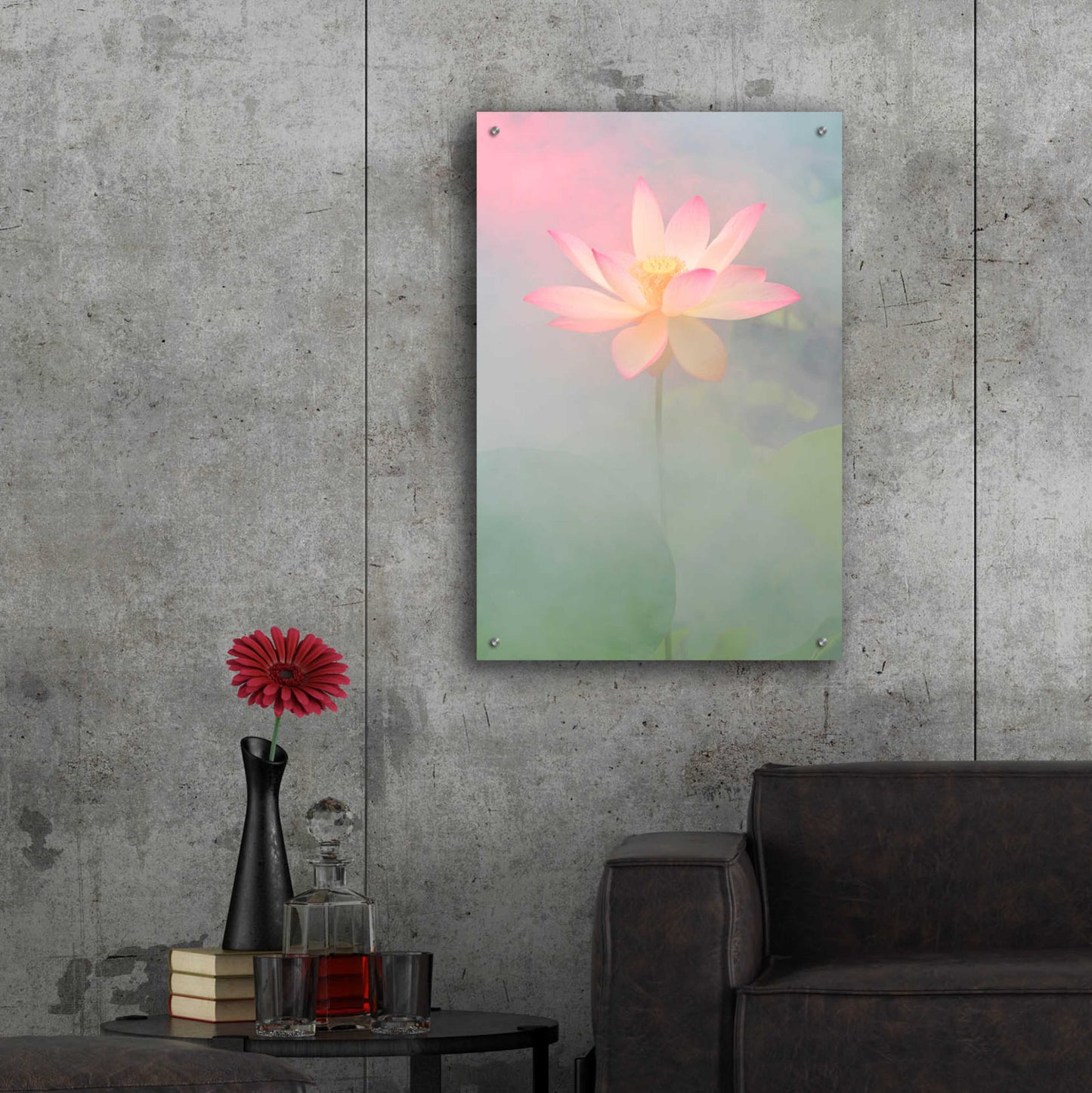 Epic Art 'Pink Passion' by Bahman Farzad, Acrylic Glass Wall Art,24x36