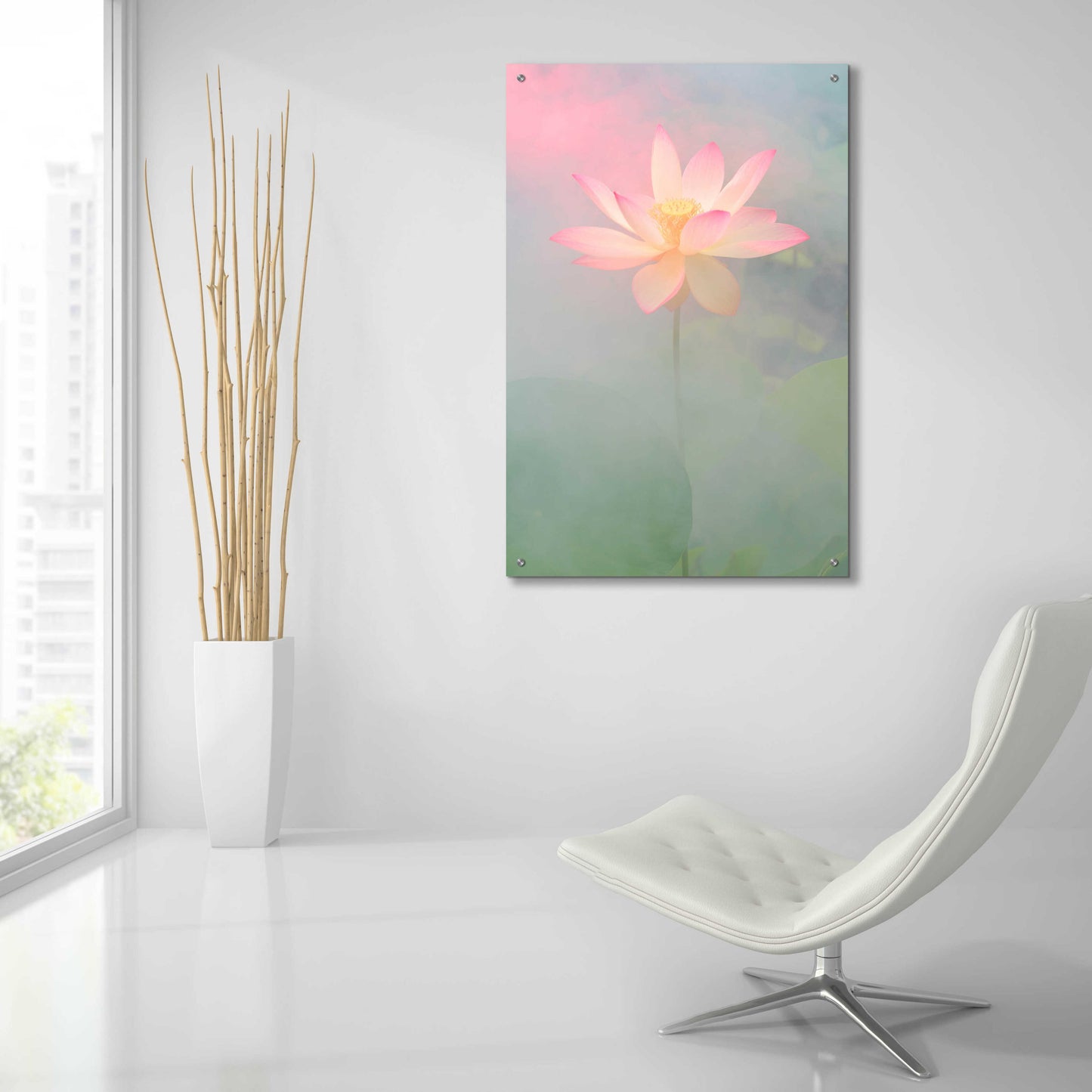 Epic Art 'Pink Passion' by Bahman Farzad, Acrylic Glass Wall Art,24x36