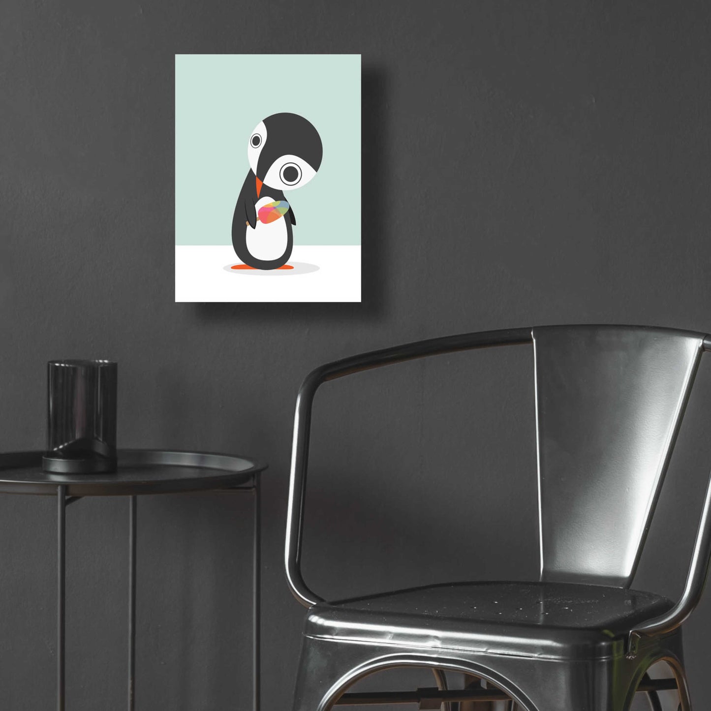 Epic Art 'Pingu Loves Ice Cream' by Volkan Dalyan, Acrylic Glass Wall Art,12x16