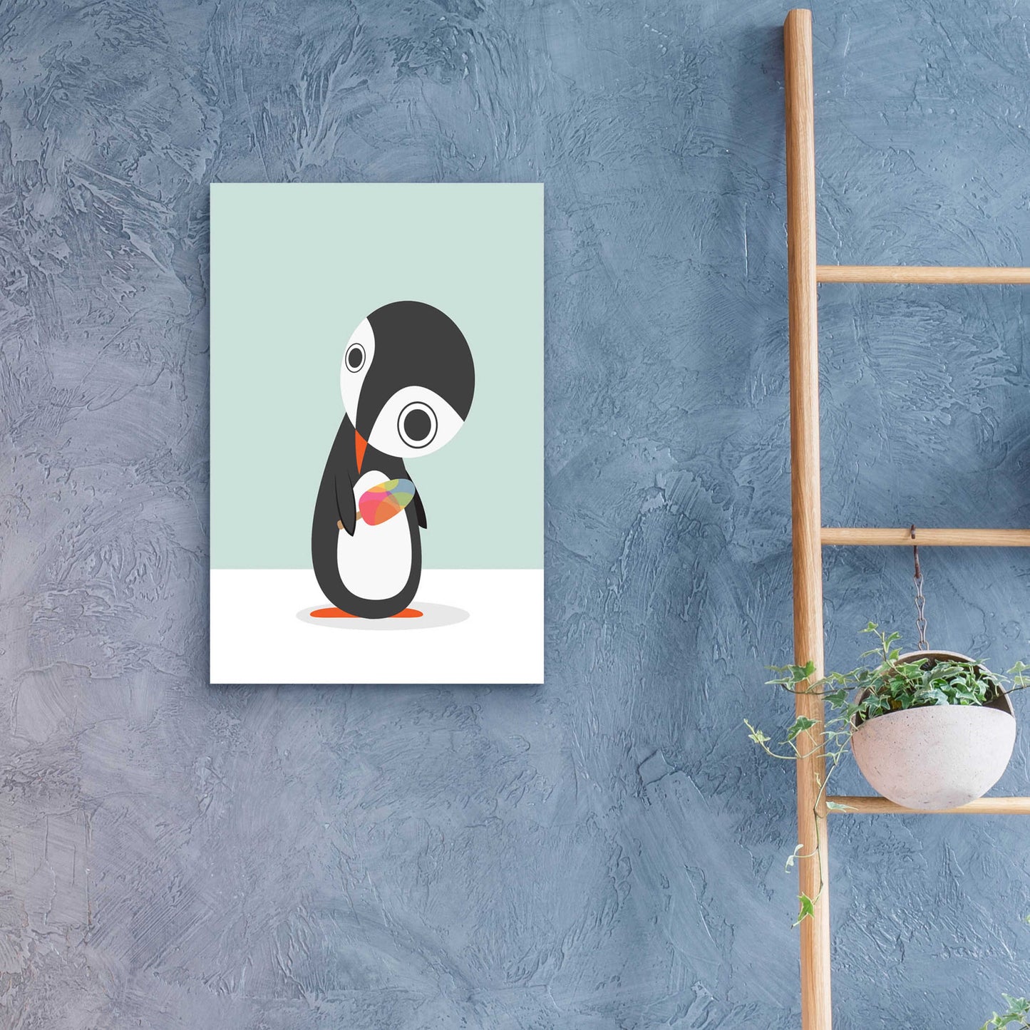 Epic Art 'Pingu Loves Ice Cream' by Volkan Dalyan, Acrylic Glass Wall Art,16x24