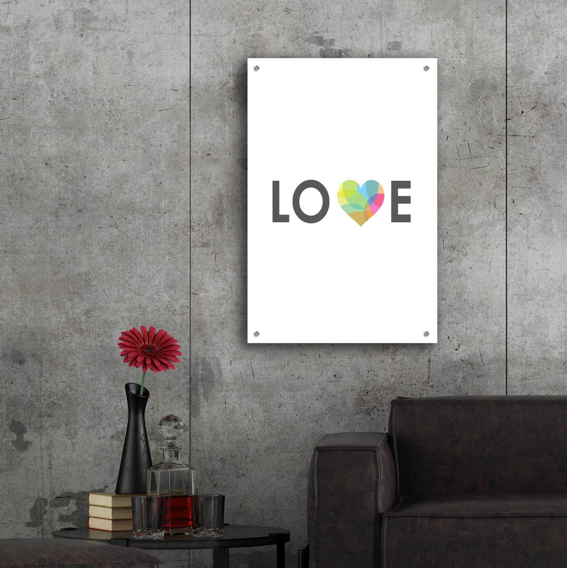 Epic Art 'Love' by Volkan Dalyan, Acrylic Glass Wall Art,24x36