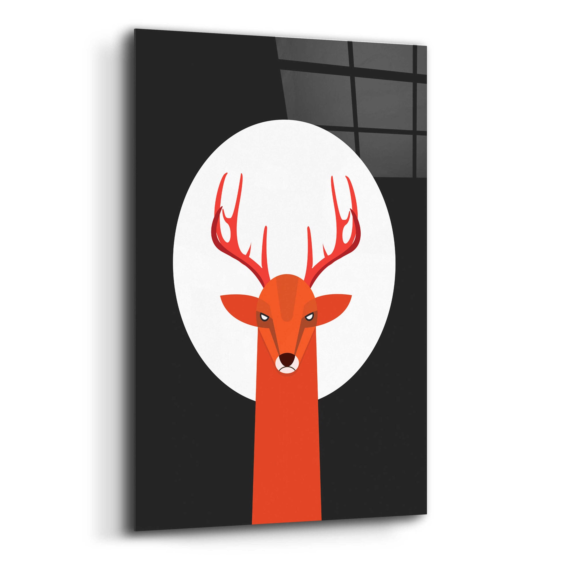 Epic Art 'Deer & Moon' by Volkan Dalyan, Acrylic Glass Wall Art,12x16