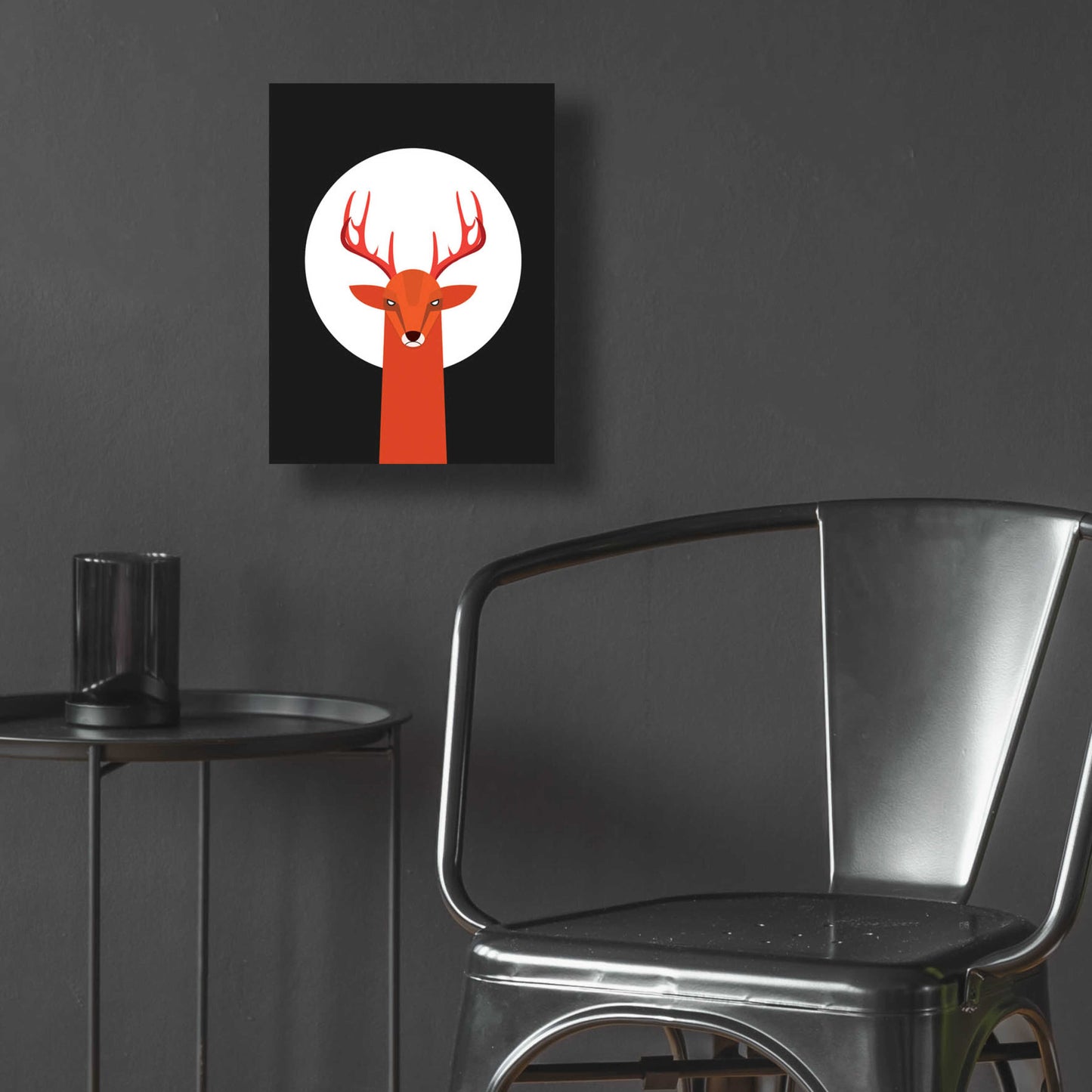 Epic Art 'Deer & Moon' by Volkan Dalyan, Acrylic Glass Wall Art,12x16