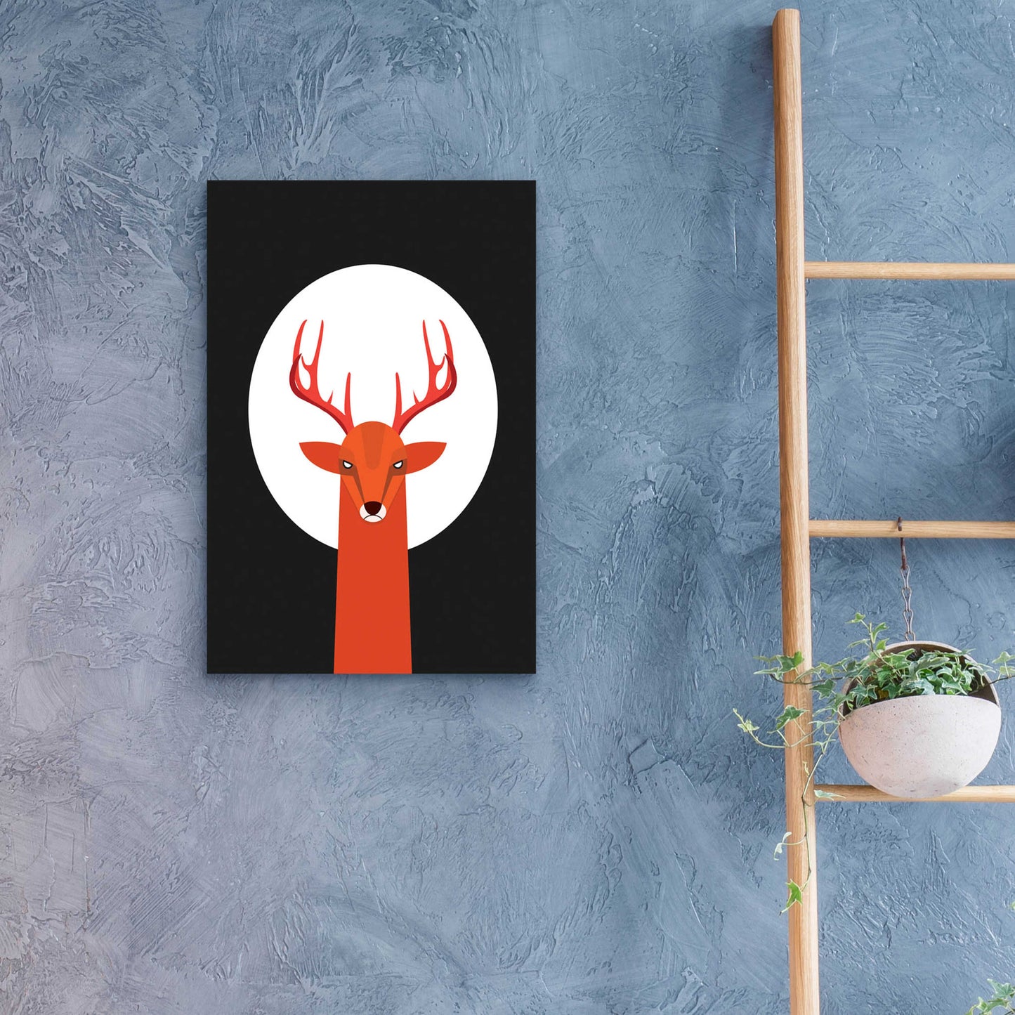 Epic Art 'Deer & Moon' by Volkan Dalyan, Acrylic Glass Wall Art,16x24