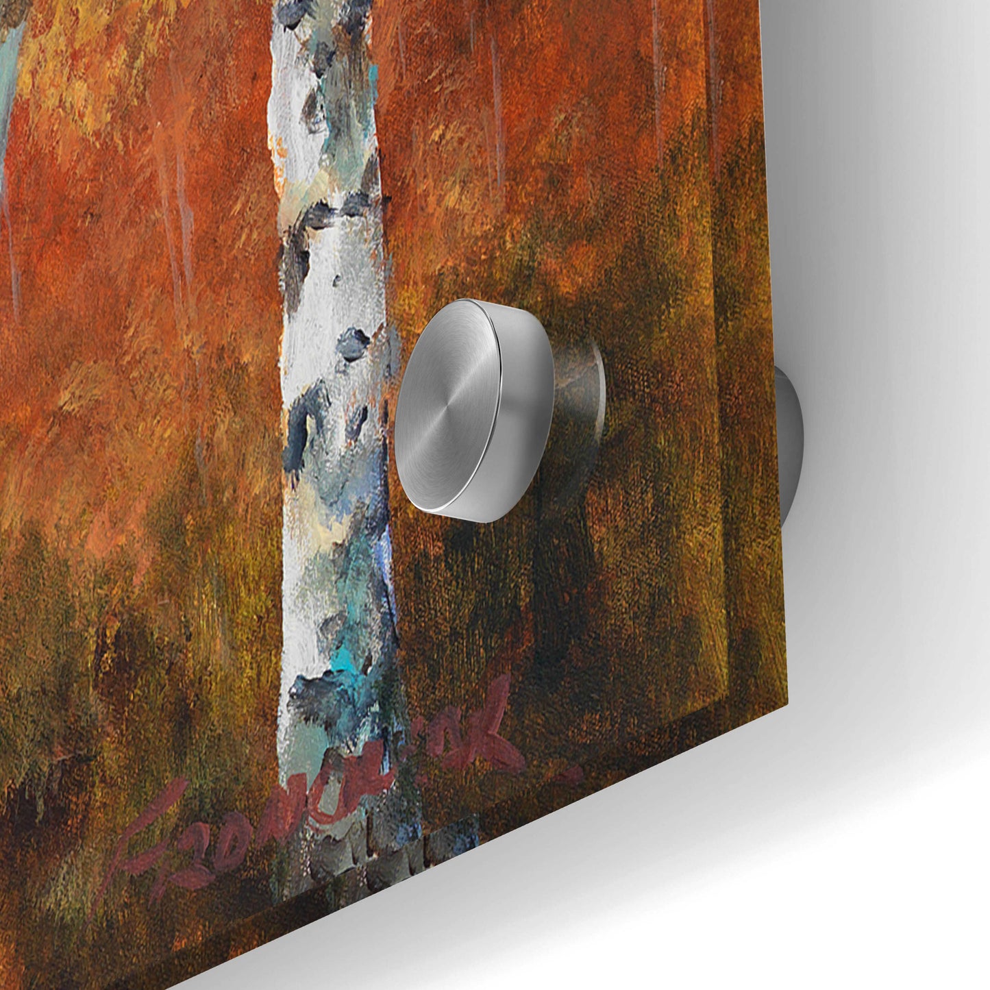 Epic Art 'Autumn Birch I' by Art Fronckowiak, Acrylic Glass Wall Art,36x12