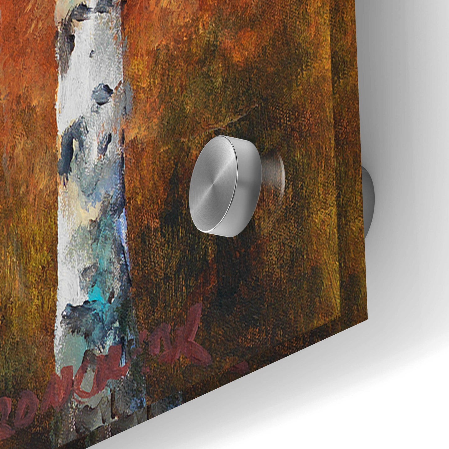 Epic Art 'Autumn Birch I' by Art Fronckowiak, Acrylic Glass Wall Art,48x16