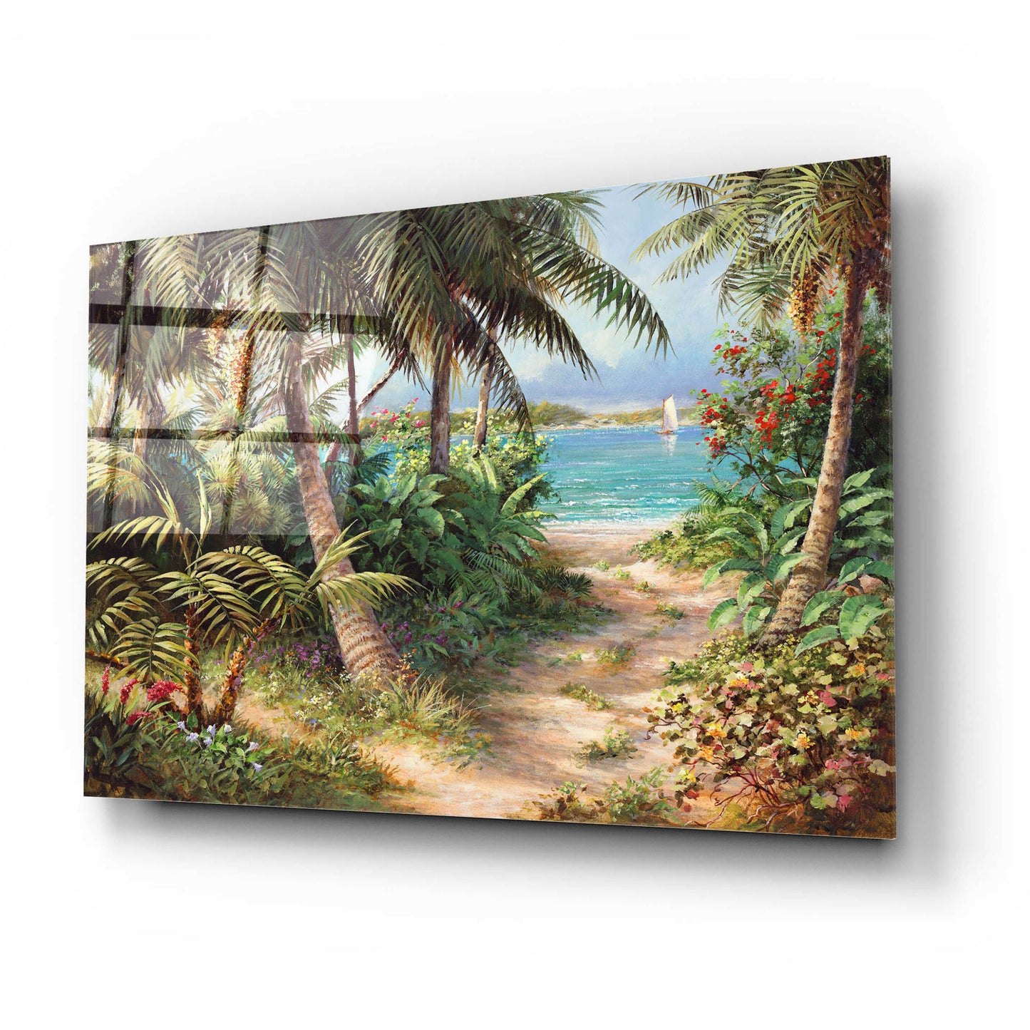 Epic Art 'Bahama Sail' by Art Fronckowiak, Acrylic Glass Wall Art,24x16