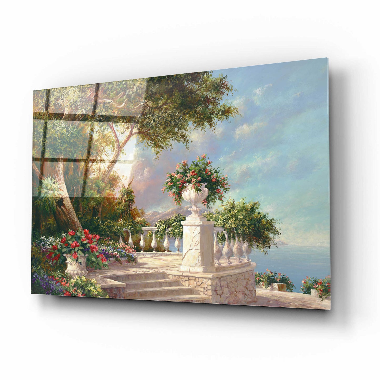 Epic Art 'Balcony at Lake Como' by Art Fronckowiak, Acrylic Glass Wall Art,16x12