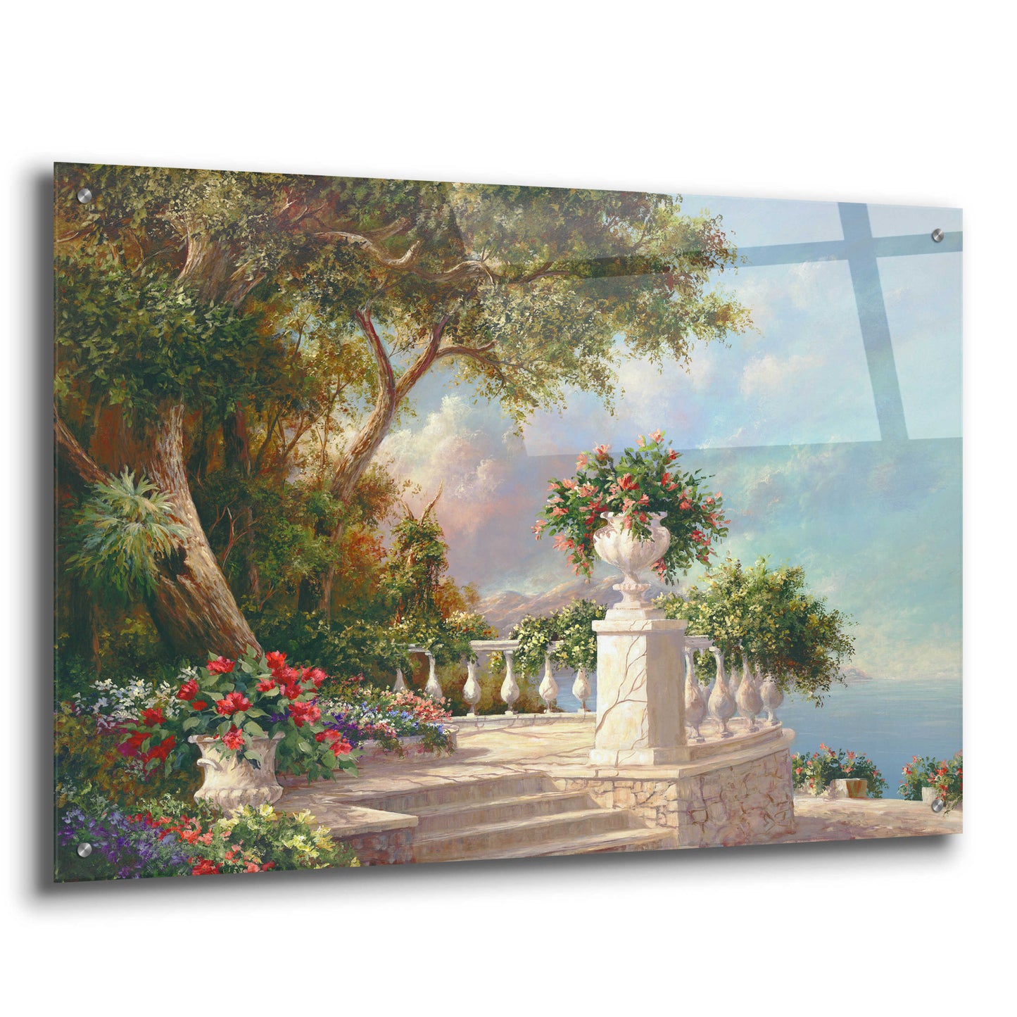 Epic Art 'Balcony at Lake Como' by Art Fronckowiak, Acrylic Glass Wall Art,36x24