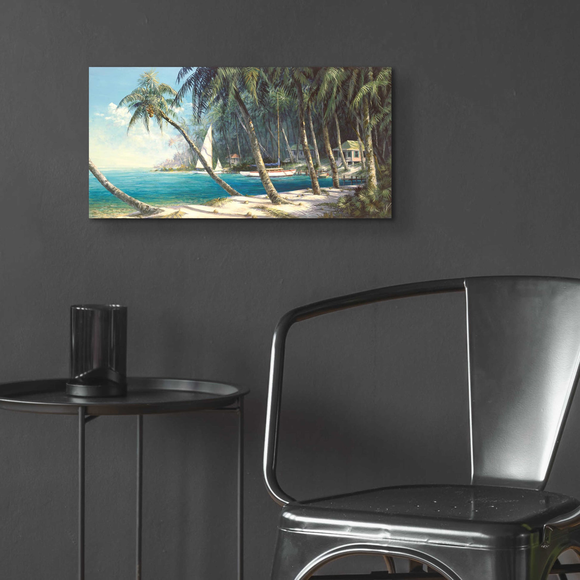 Epic Art 'Bali Cove' by Art Fronckowiak, Acrylic Glass Wall Art,24x12