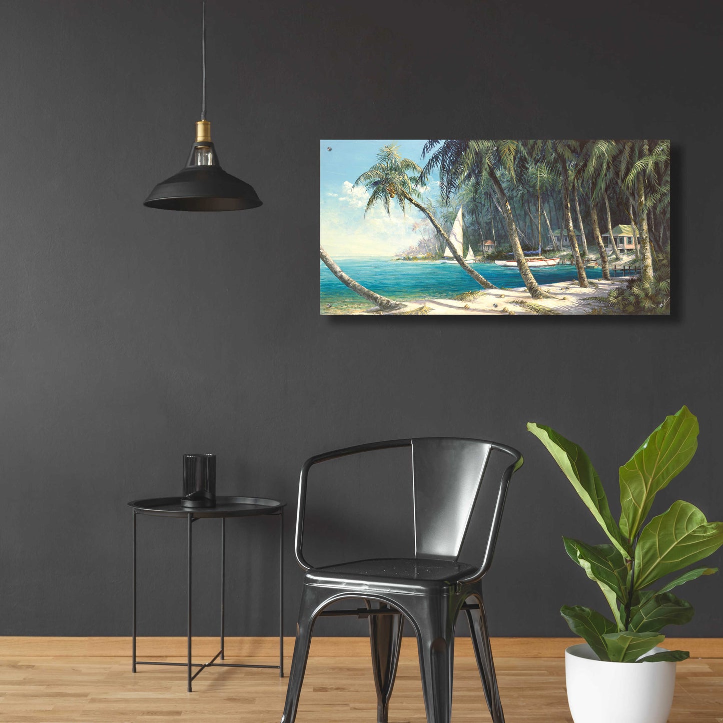 Epic Art 'Bali Cove' by Art Fronckowiak, Acrylic Glass Wall Art,48x24