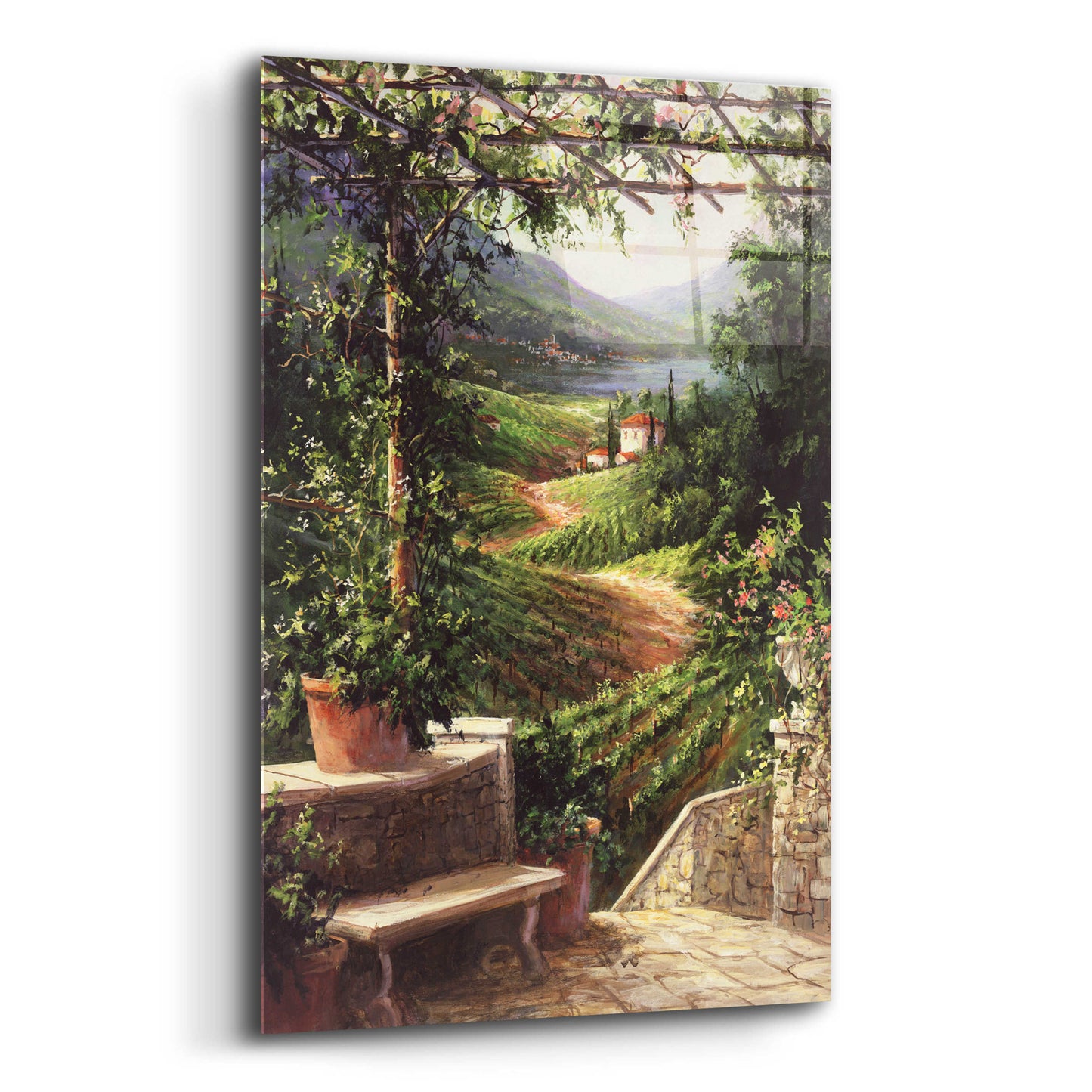 Epic Art 'Chianti Vineyard' by Art Fronckowiak, Acrylic Glass Wall Art,12x16