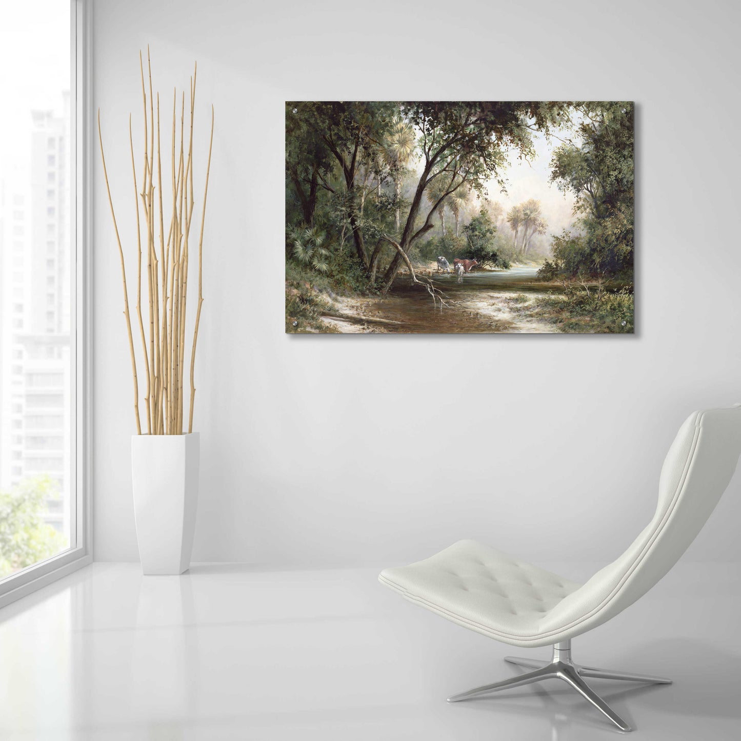 Epic Art 'Forked Creek' by Art Fronckowiak, Acrylic Glass Wall Art,36x24