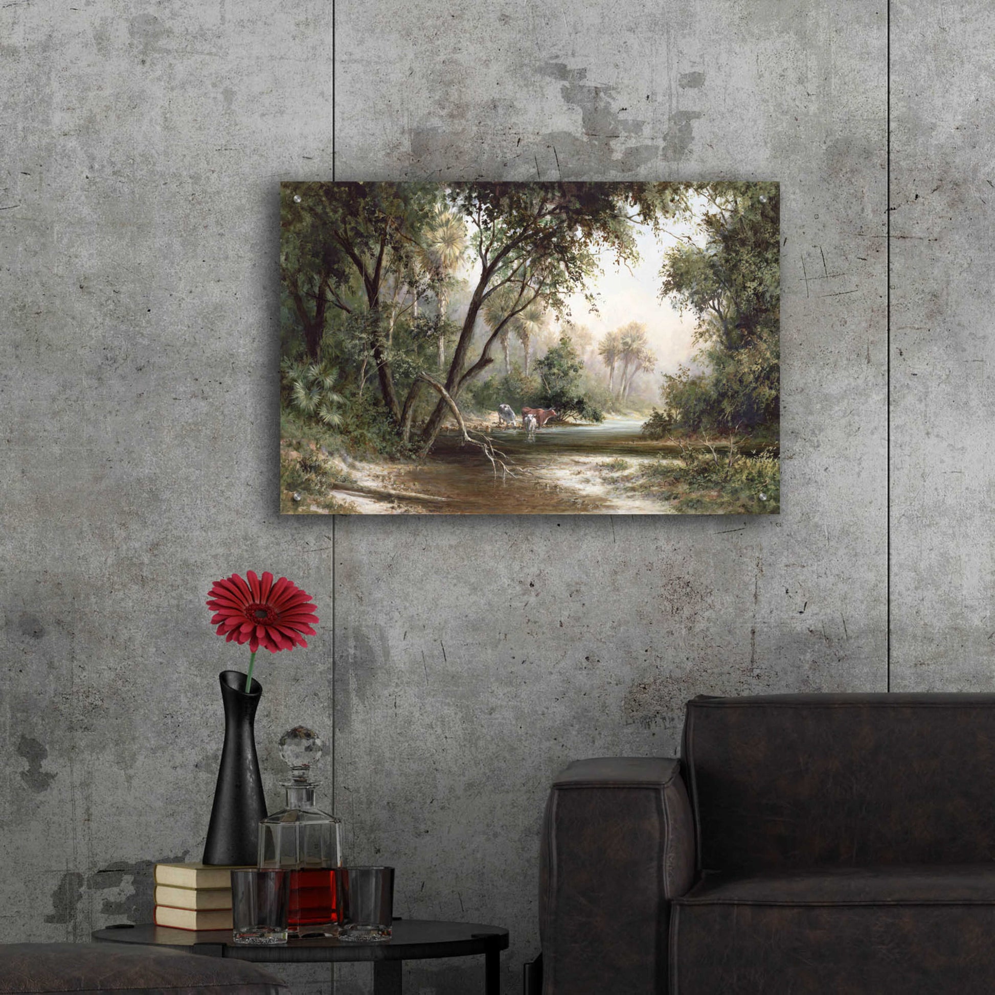 Epic Art 'Forked Creek' by Art Fronckowiak, Acrylic Glass Wall Art,36x24