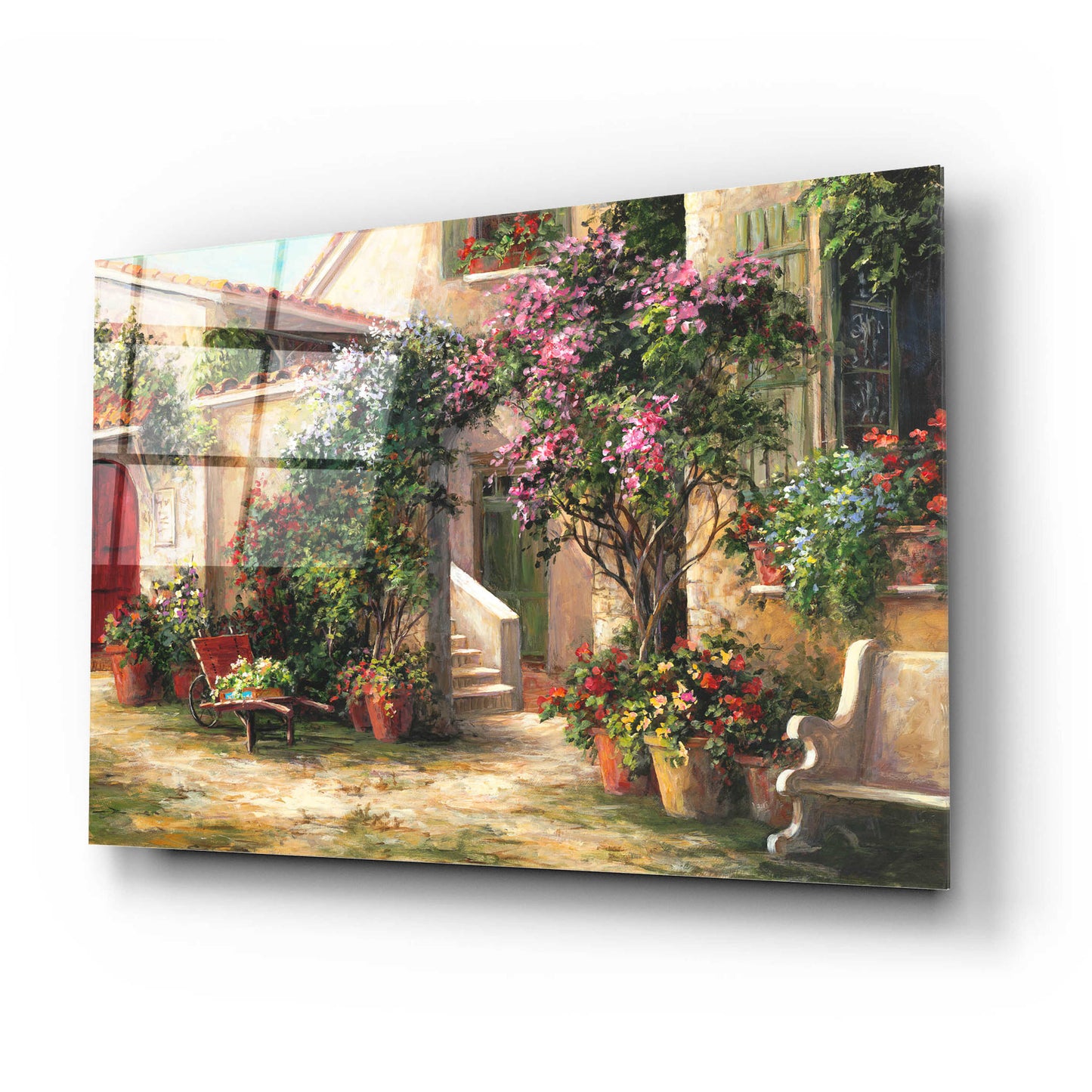 Epic Art 'Garden Courtyard' by Art Fronckowiak, Acrylic Glass Wall Art,24x16