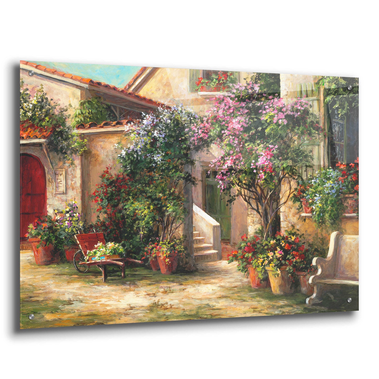 Epic Art 'Garden Courtyard' by Art Fronckowiak, Acrylic Glass Wall Art,36x24