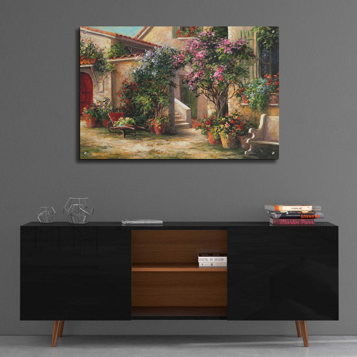 Epic Art 'Garden Courtyard' by Art Fronckowiak, Acrylic Glass Wall Art,36x24