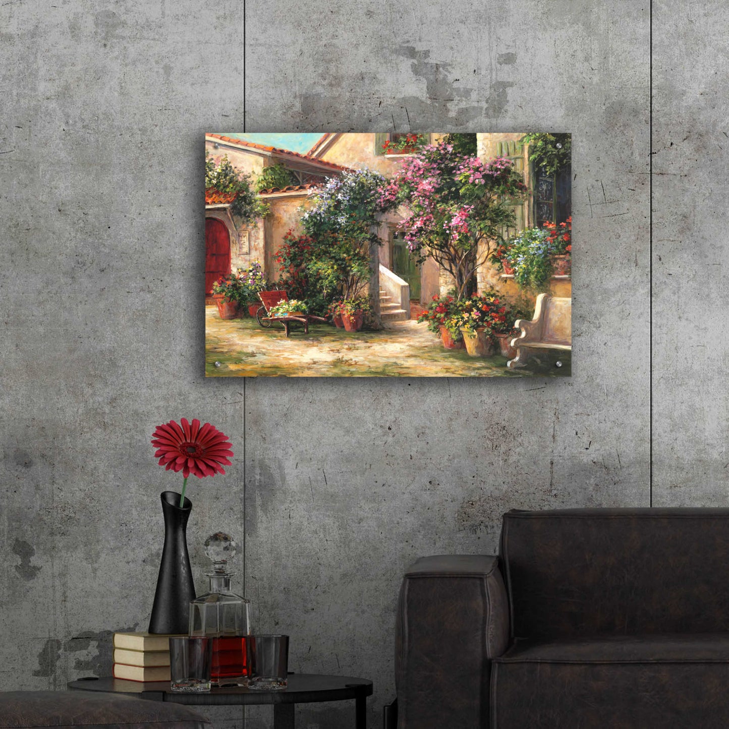 Epic Art 'Garden Courtyard' by Art Fronckowiak, Acrylic Glass Wall Art,36x24