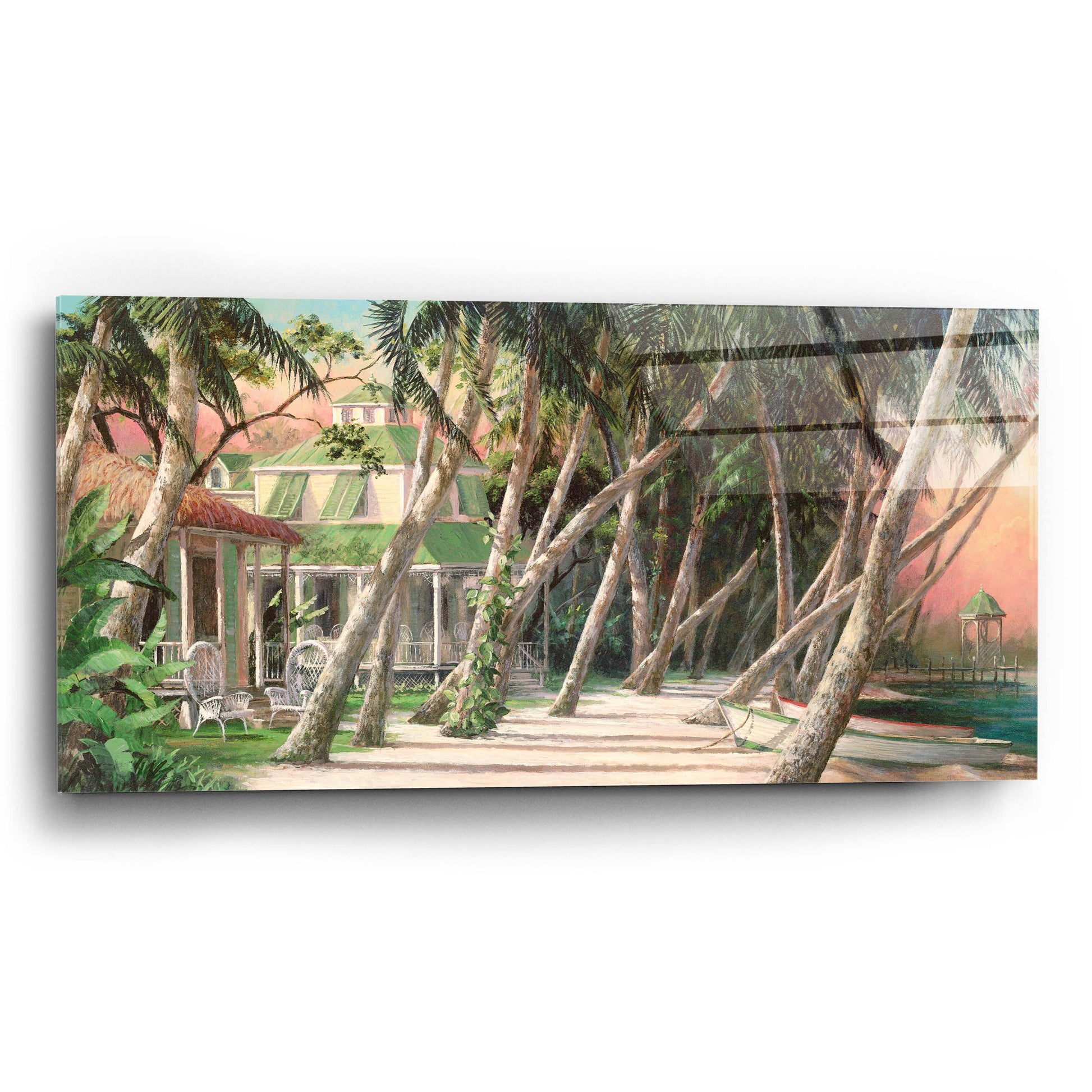 Epic Art 'Island House' by Art Fronckowiak, Acrylic Glass Wall Art,24x12