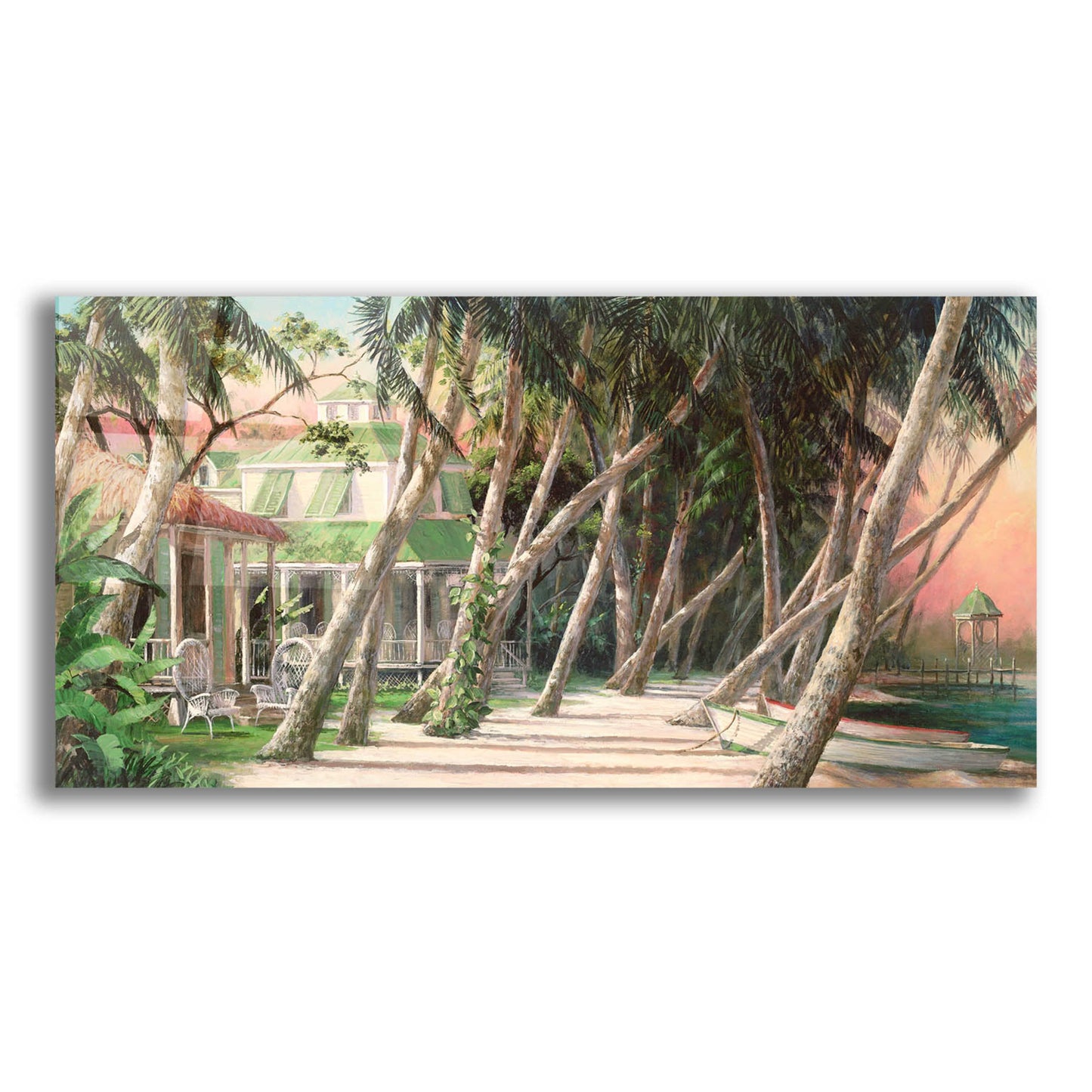 Epic Art 'Island House' by Art Fronckowiak, Acrylic Glass Wall Art,24x12