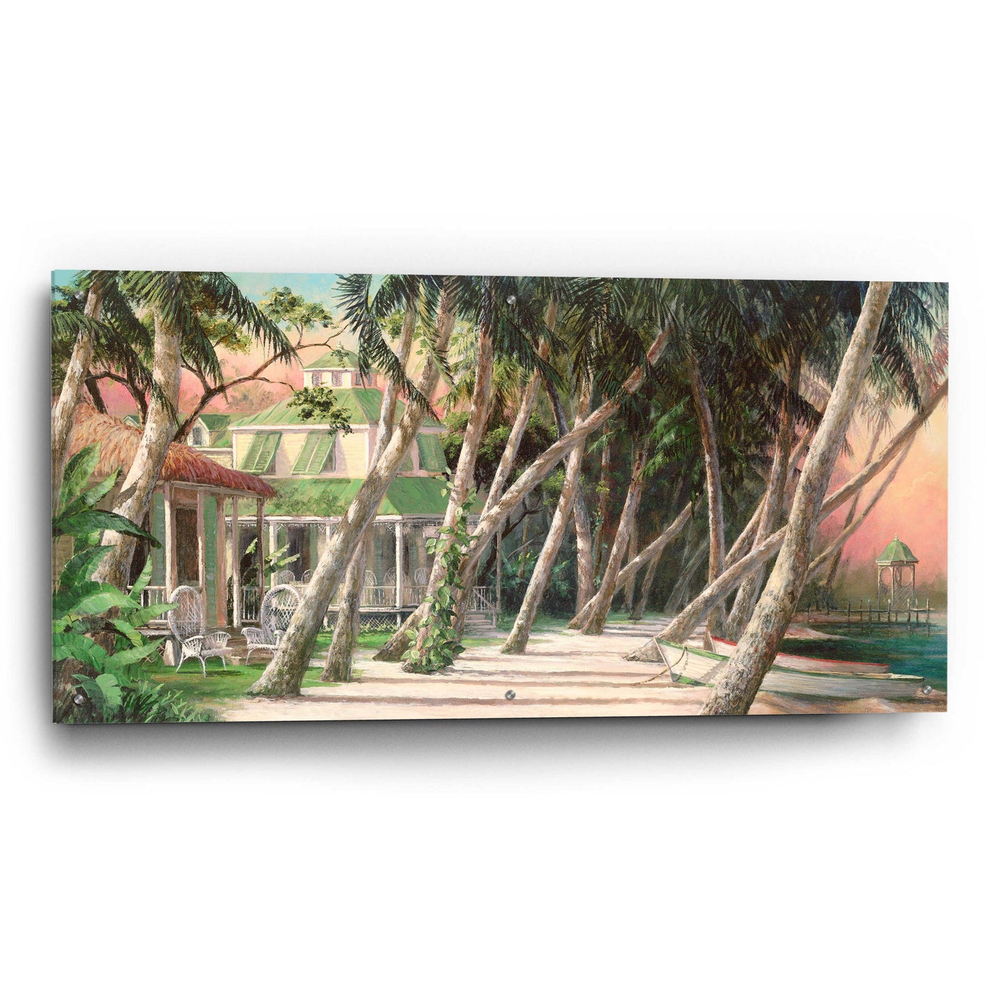 Epic Art 'Island House' by Art Fronckowiak, Acrylic Glass Wall Art,48x24