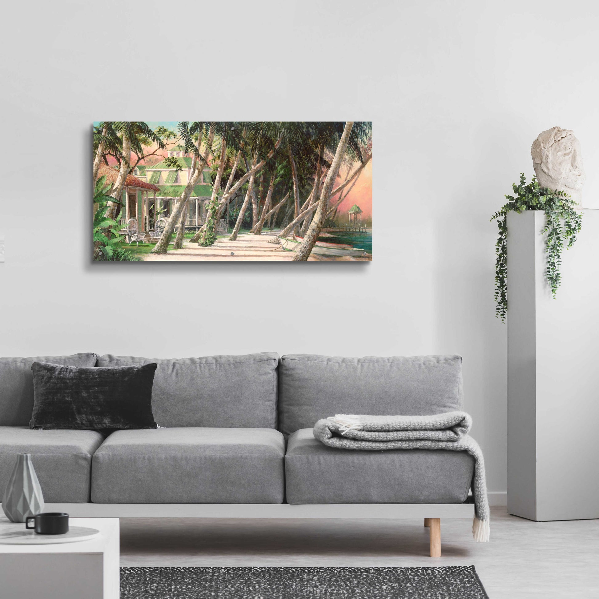 Epic Art 'Island House' by Art Fronckowiak, Acrylic Glass Wall Art,48x24