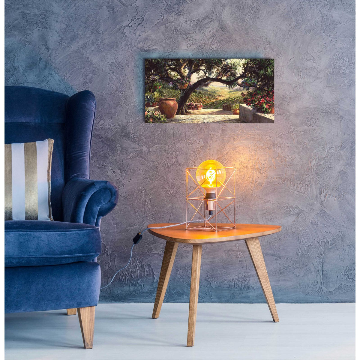 Epic Art 'Napa Patio' by Art Fronckowiak, Acrylic Glass Wall Art,24x12