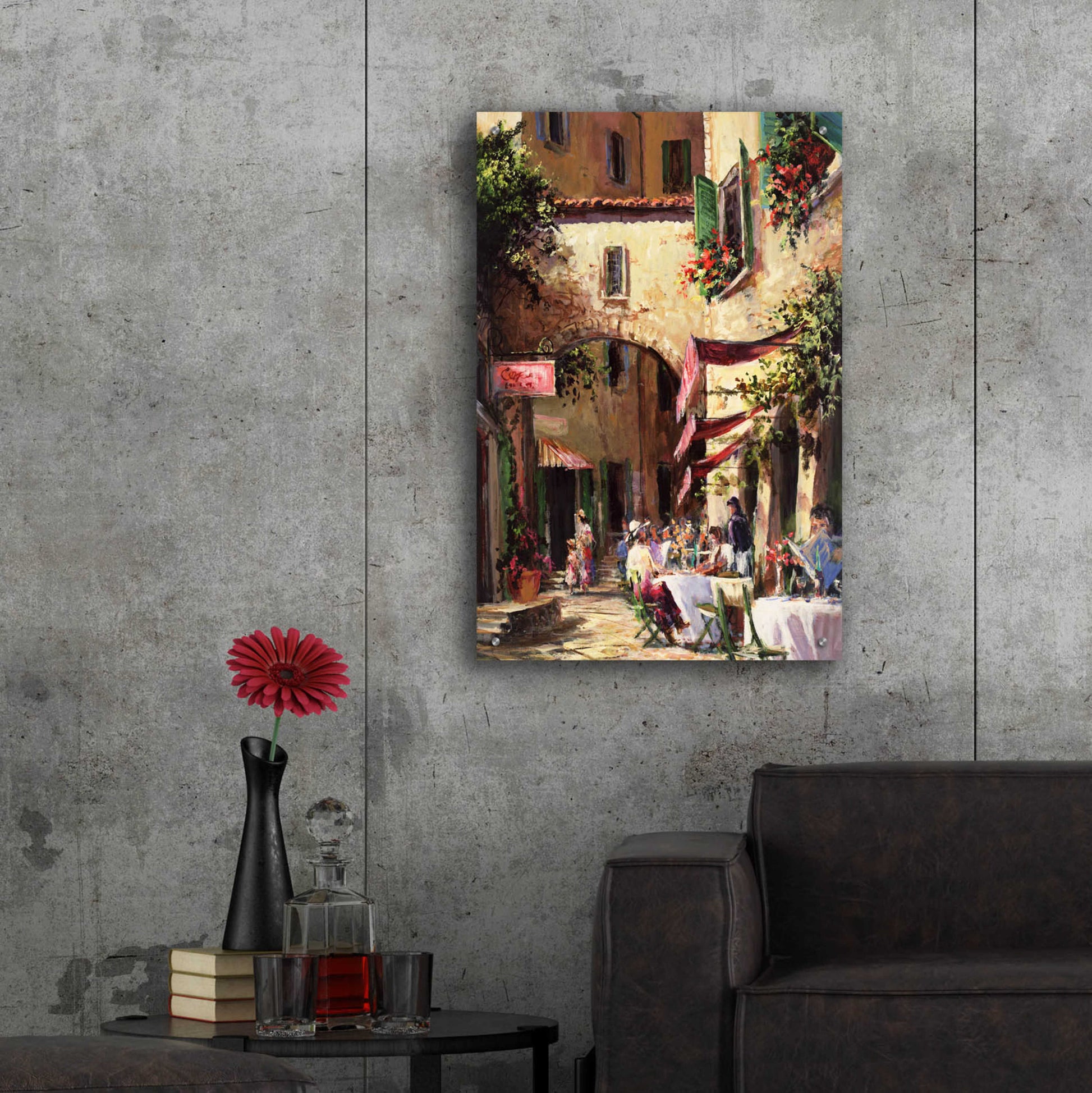 Epic Art 'Piazza' by Art Fronckowiak, Acrylic Glass Wall Art,24x36