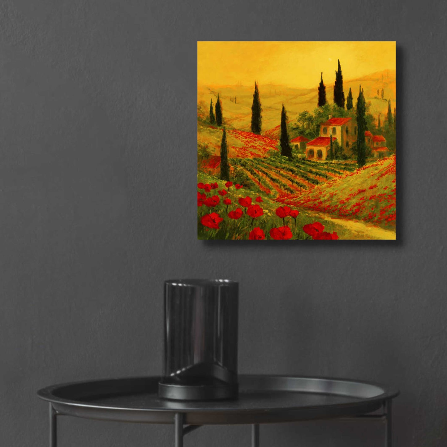 Epic Art 'Poppies of Toscano II' by Art Fronckowiak, Acrylic Glass Wall Art,12x12