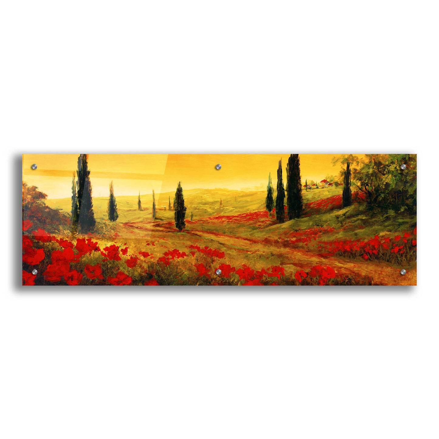 Epic Art 'Toscano Panel I' by Art Fronckowiak, Acrylic Glass Wall Art,36x12