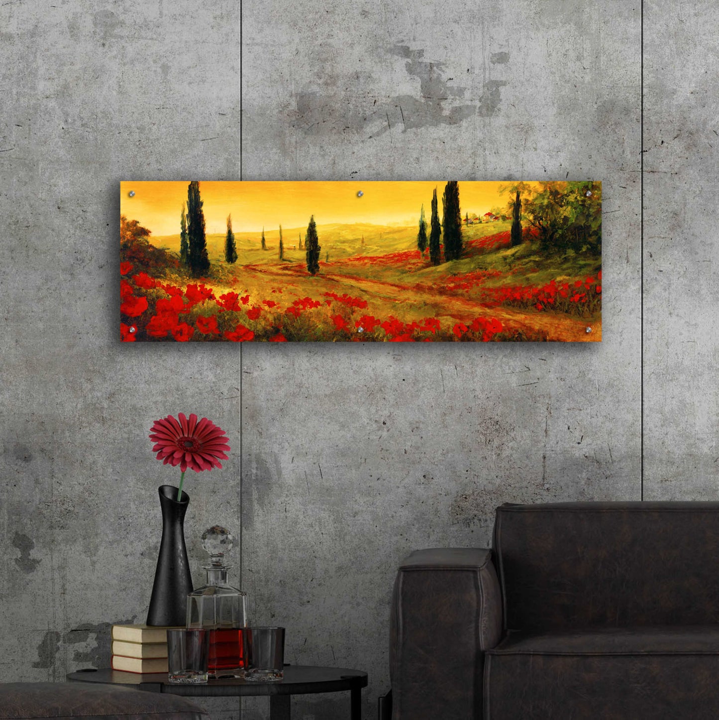 Epic Art 'Toscano Panel I' by Art Fronckowiak, Acrylic Glass Wall Art,48x16