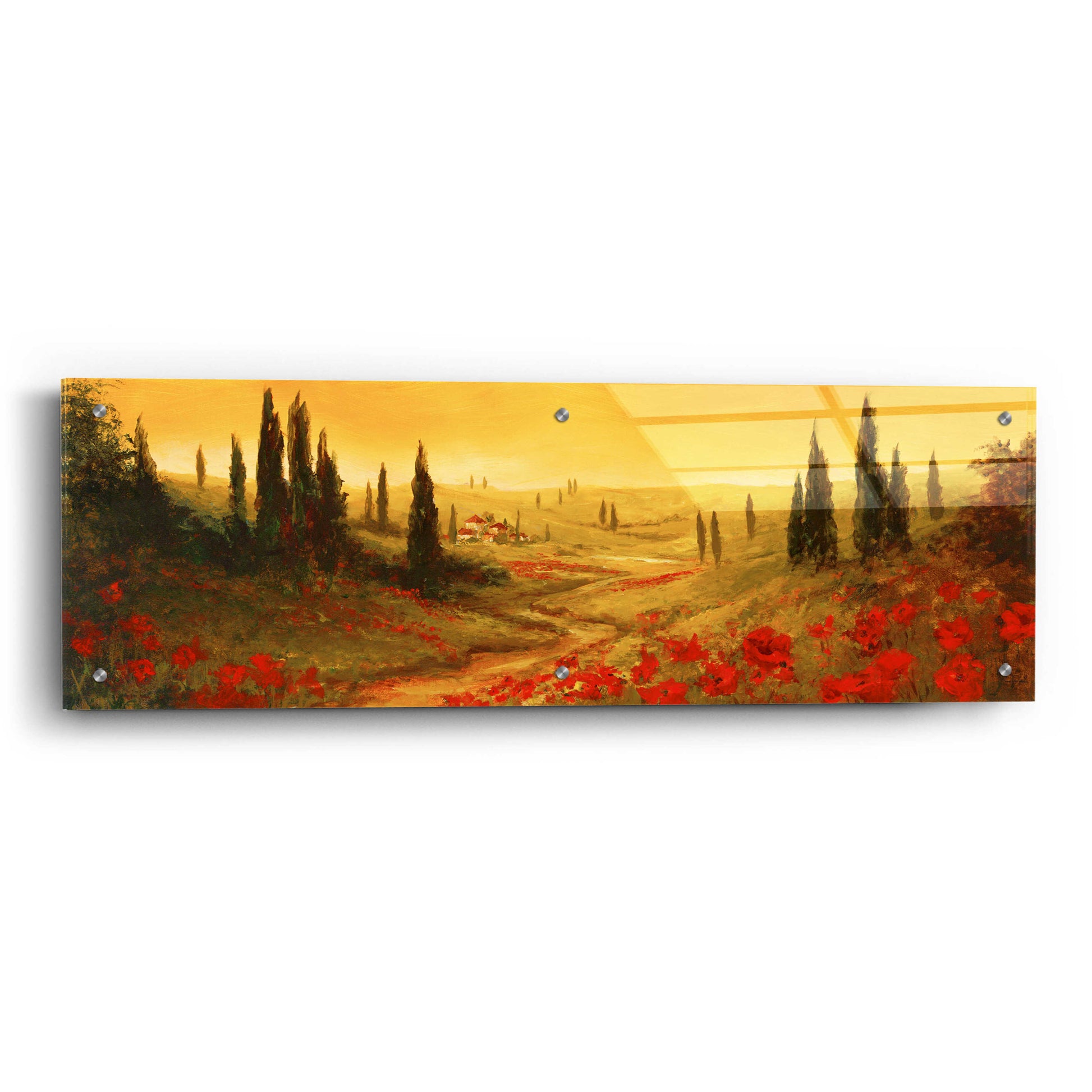 Epic Art 'Toscano Panel II' by Art Fronckowiak, Acrylic Glass Wall Art,36x12