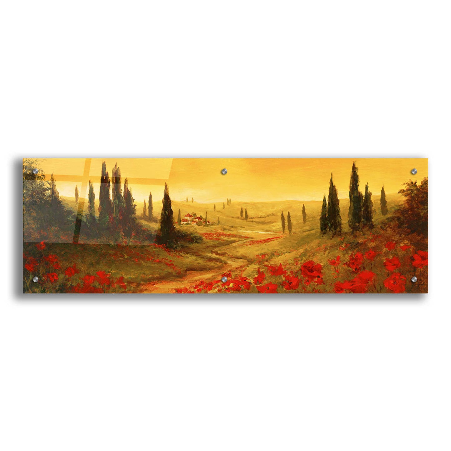 Epic Art 'Toscano Panel II' by Art Fronckowiak, Acrylic Glass Wall Art,36x12