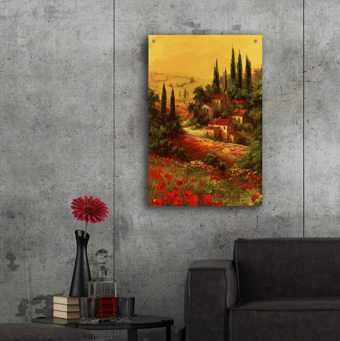 Epic Art 'Toscano Valley I' by Art Fronckowiak, Acrylic Glass Wall Art,24x36