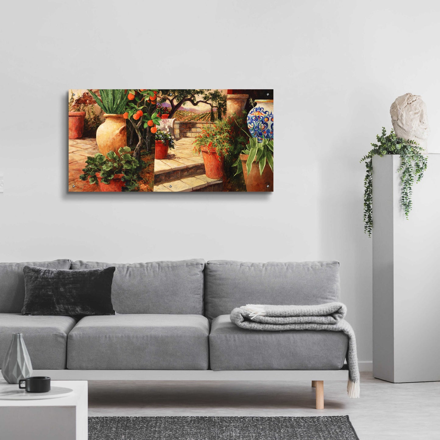 Epic Art 'Turo Tuscan Orange' by Art Fronckowiak, Acrylic Glass Wall Art,48x24