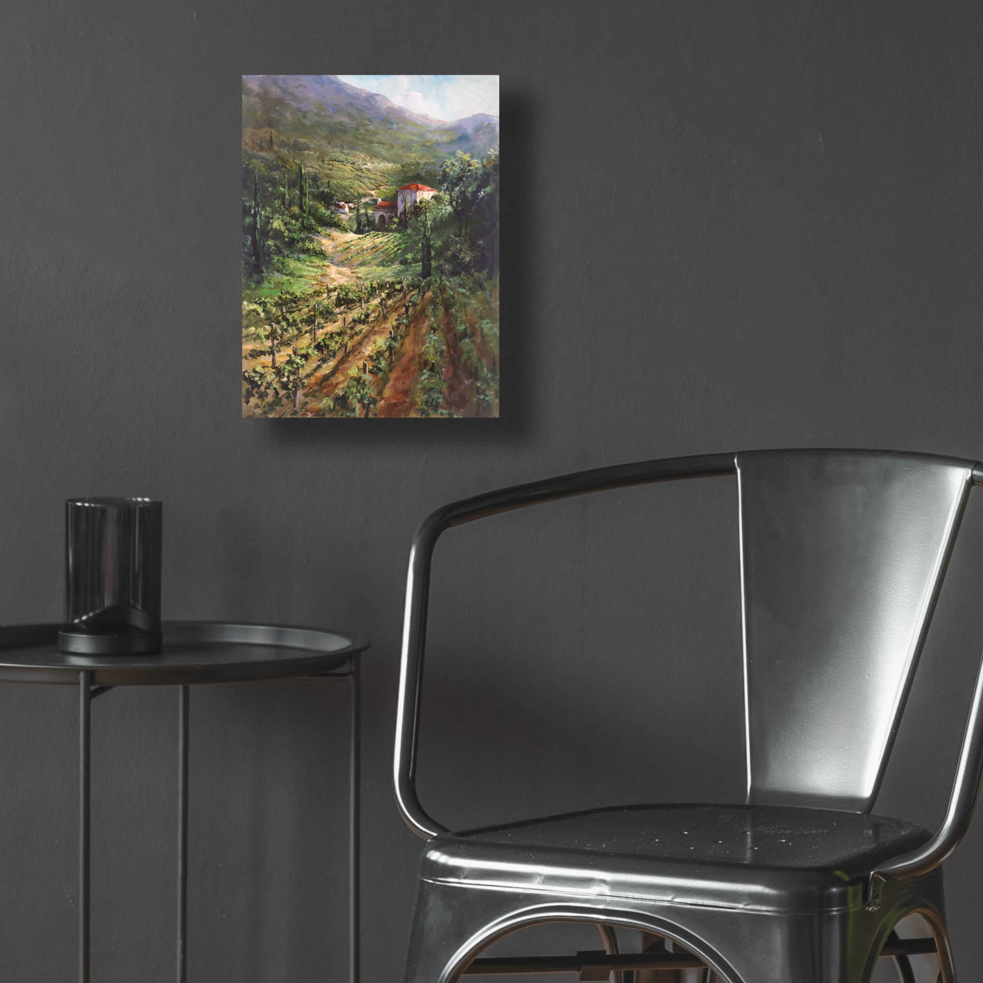 Epic Art 'Tuscany Vineyard' by Art Fronckowiak, Acrylic Glass Wall Art,12x16