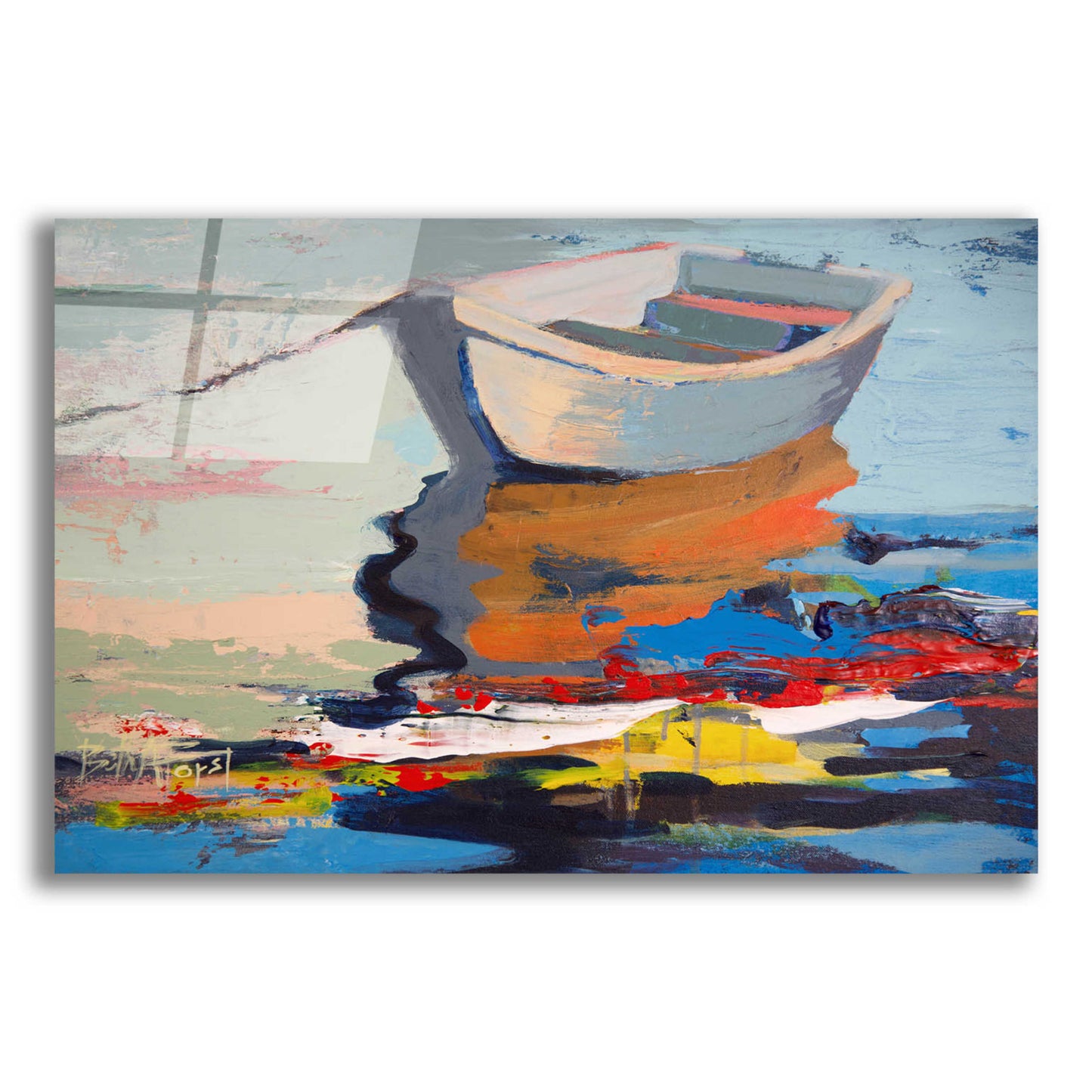 Epic Art 'Boathouse Rebel' by Beth Forst, Acrylic Glass Wall Art,16x12