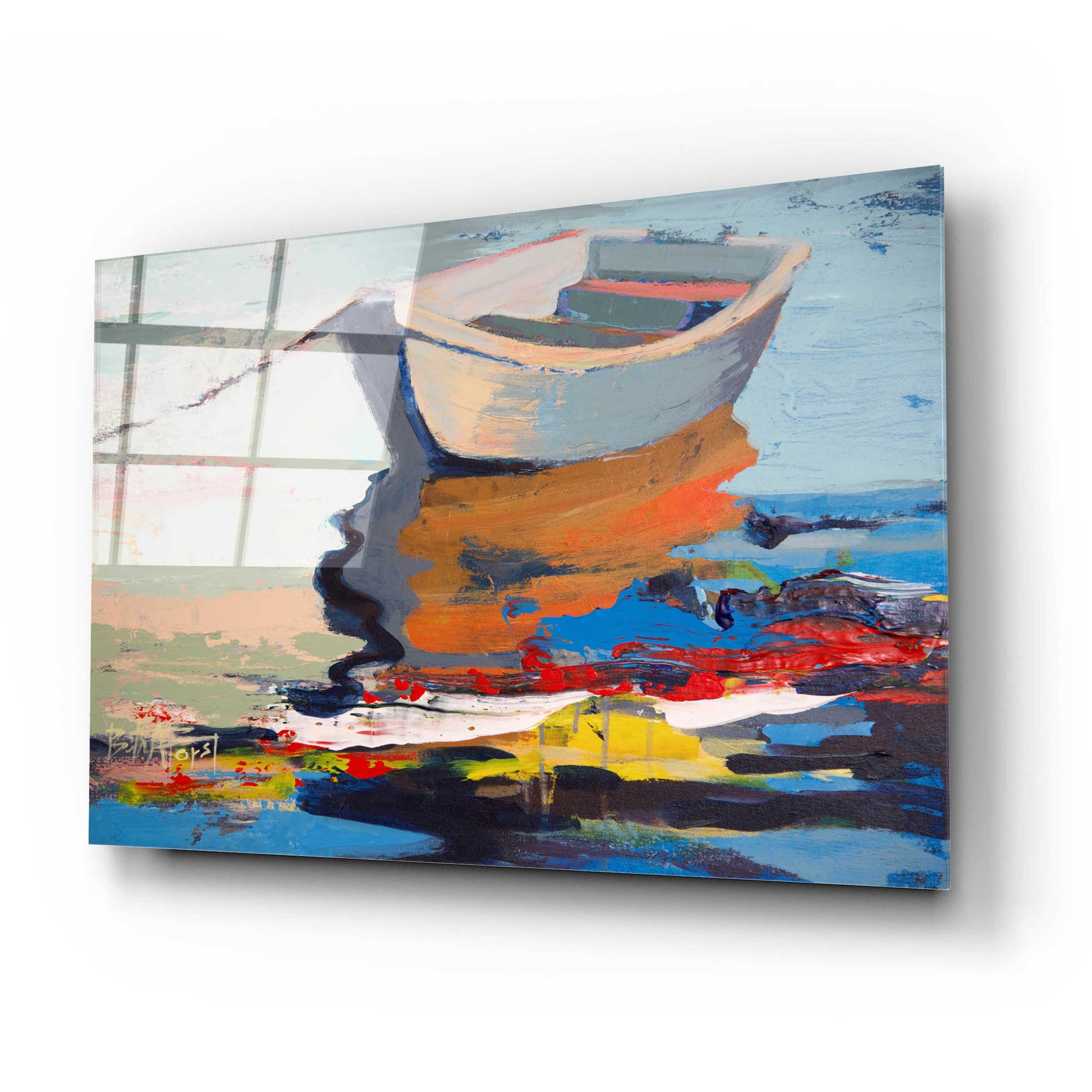 Epic Art 'Boathouse Rebel' by Beth Forst, Acrylic Glass Wall Art,24x16