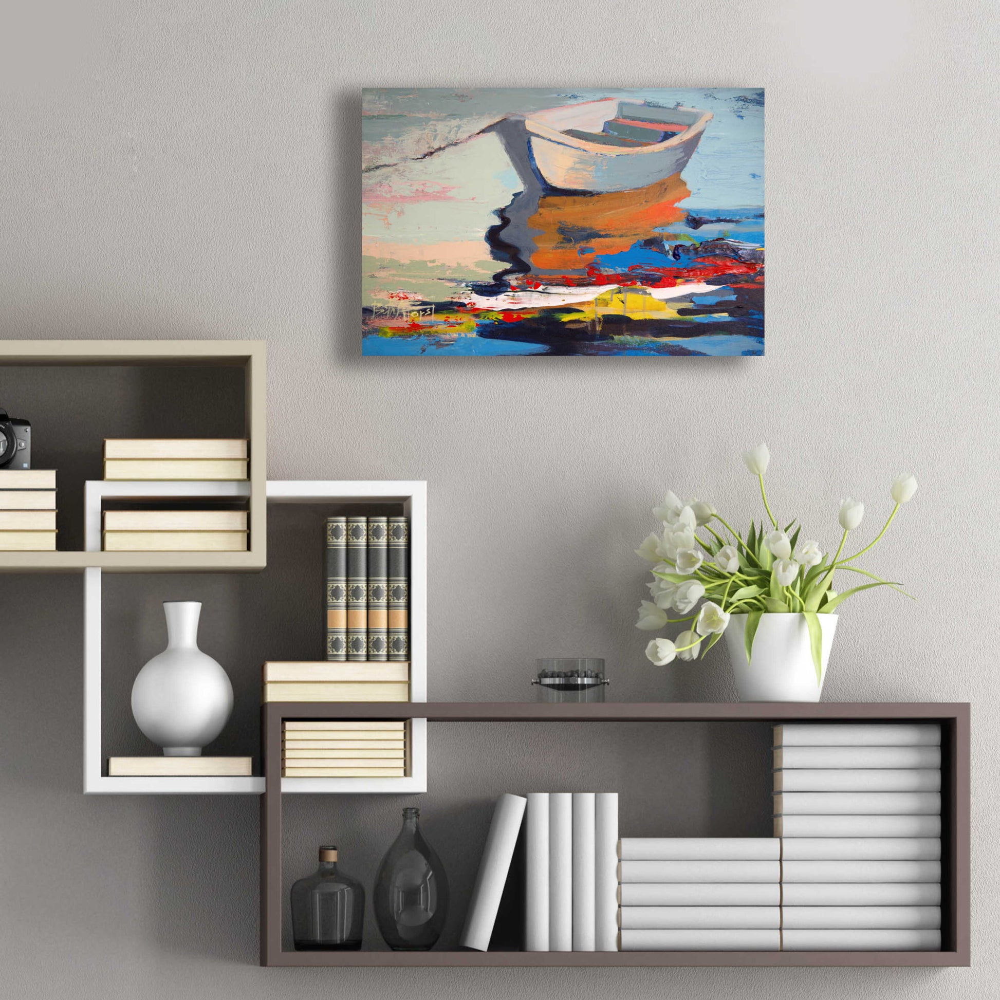 Epic Art 'Boathouse Rebel' by Beth Forst, Acrylic Glass Wall Art,24x16