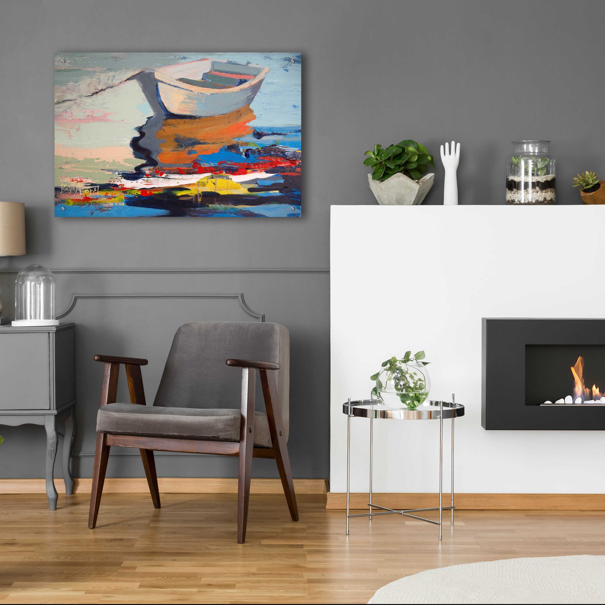 Epic Art 'Boathouse Rebel' by Beth Forst, Acrylic Glass Wall Art,36x24