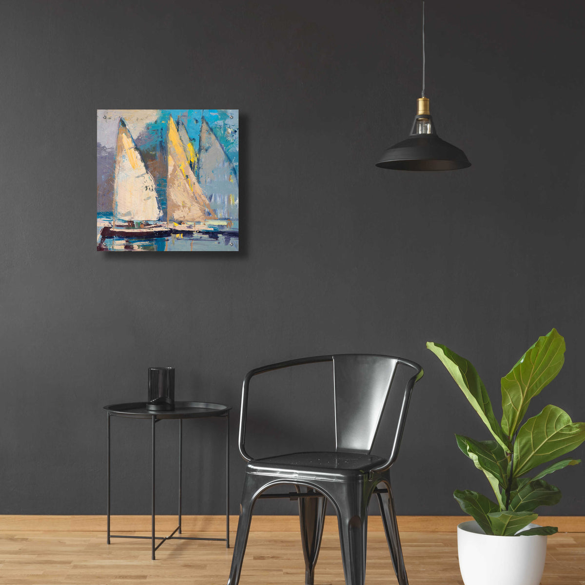 Epic Art 'Breeze  Sail and Sky' by Beth Forst, Acrylic Glass Wall Art,24x24