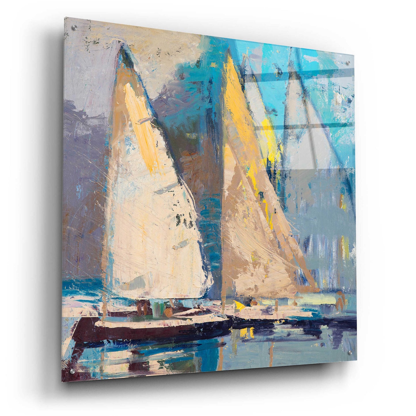 Epic Art 'Breeze  Sail and Sky' by Beth Forst, Acrylic Glass Wall Art,36x36