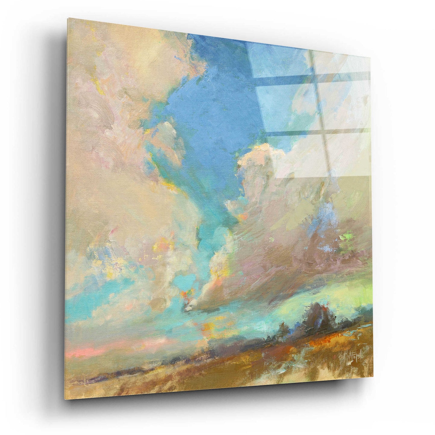 Epic Art 'Clouds Got in My Way' by Beth Forst, Acrylic Glass Wall Art,12x12